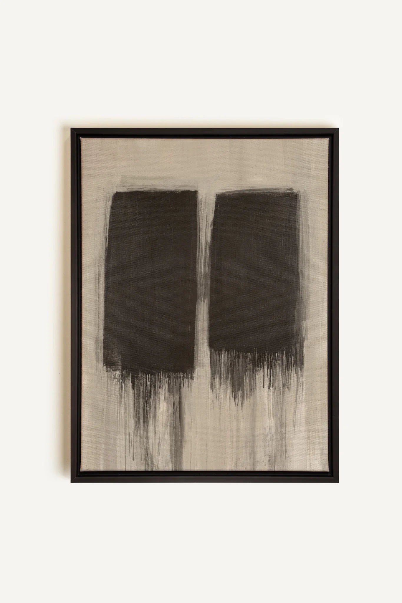 OLEKA CANVAS - FADING SHADOWS, Oeuvre sur toile étirée, encadré Noir