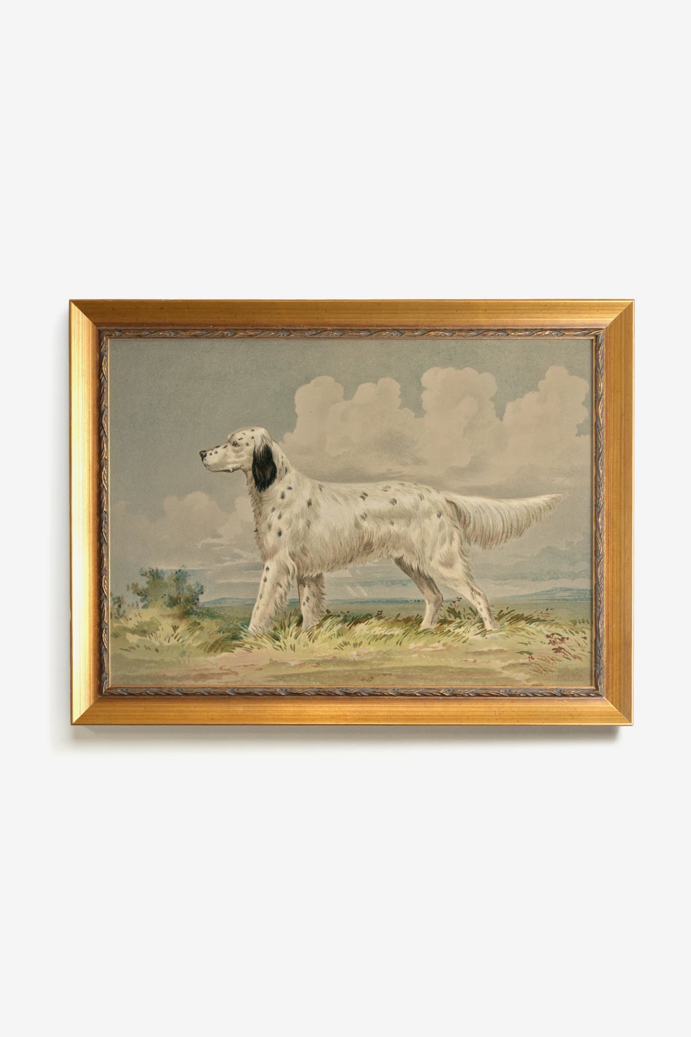 FAITHFUL COMPANION, Oeuvre sur toile rigide, encadré Vintage Or