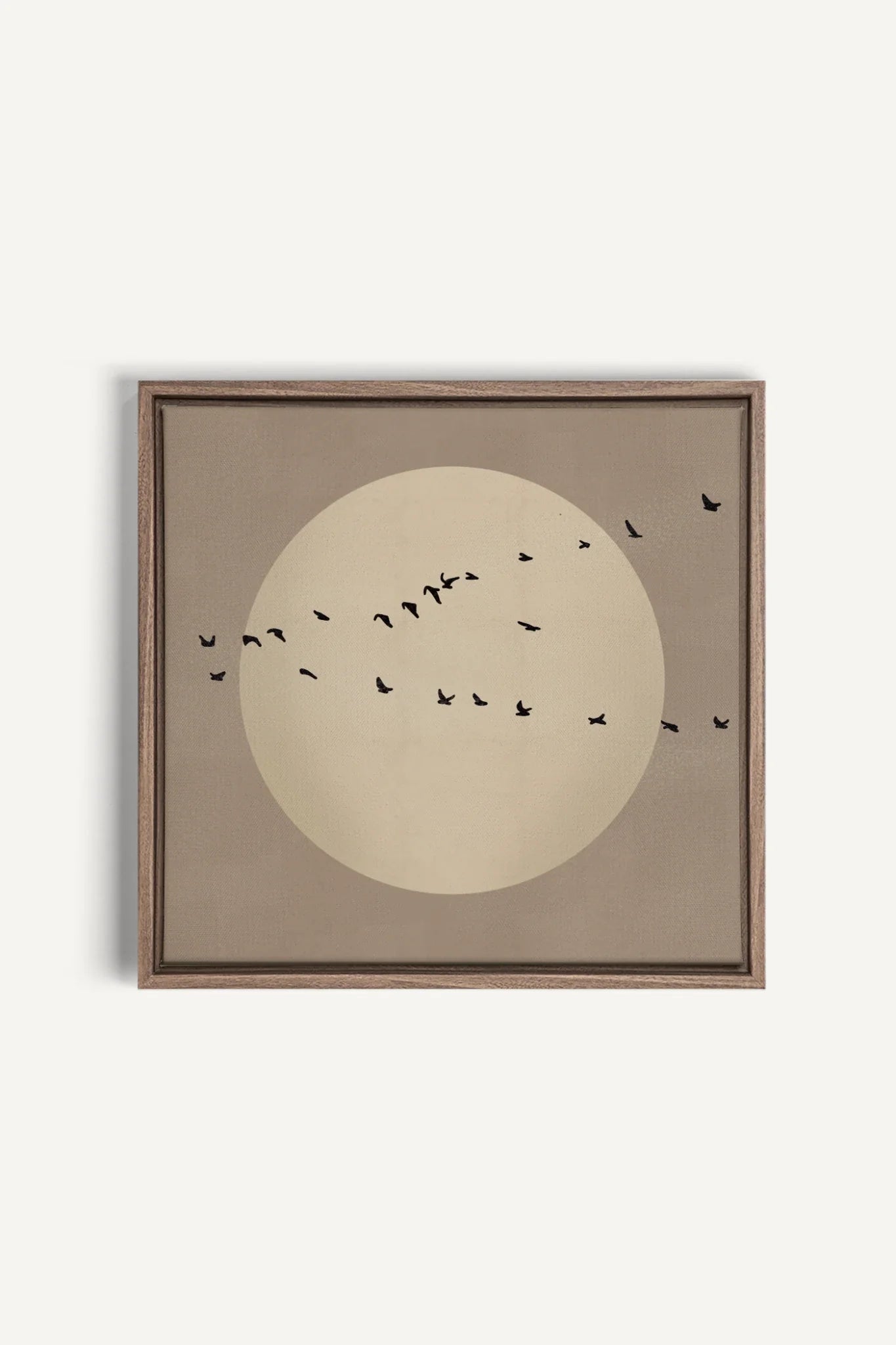 OLEKA CANVAS - FLIGHT OF LIGHT, Oeuvre sur toile étirée, encadré Brun Chêne