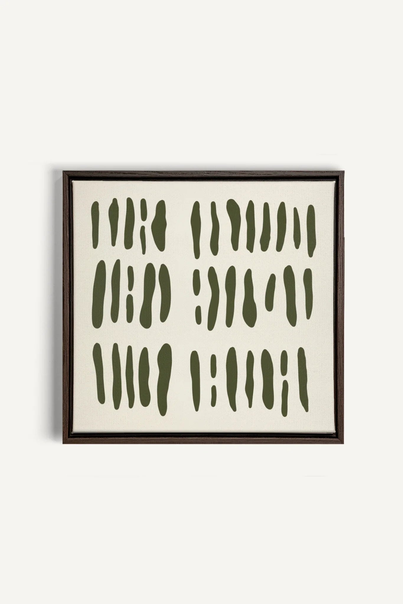 OLEKA CANVAS - FLOATING PATTERNS, Oeuvre sur toile étirée, encadré Brun Noyer