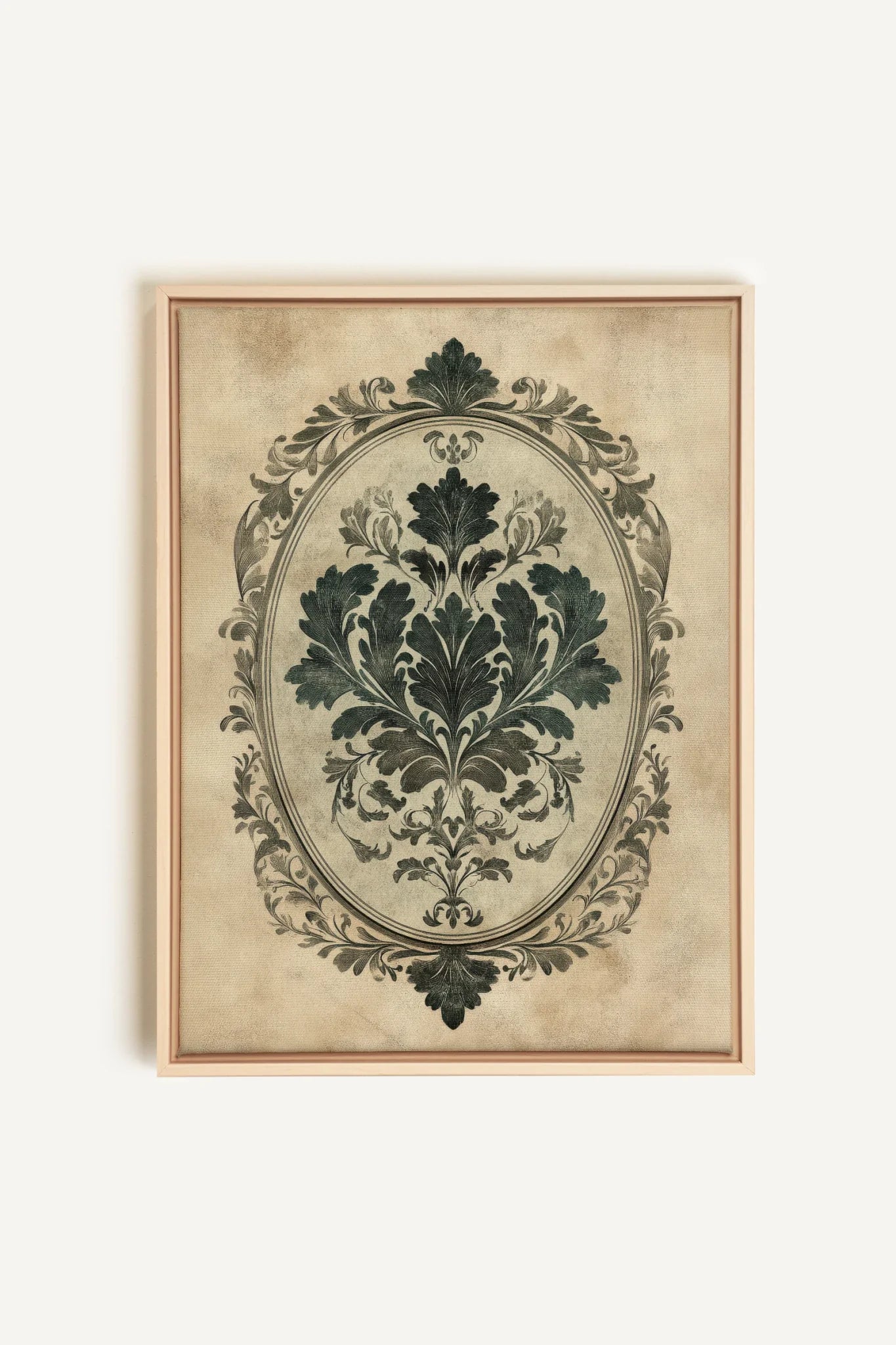 OLEKA CANVAS - FLORAL MAJESTY, Oeuvre sur toile étirée, encadré Naturel Clair