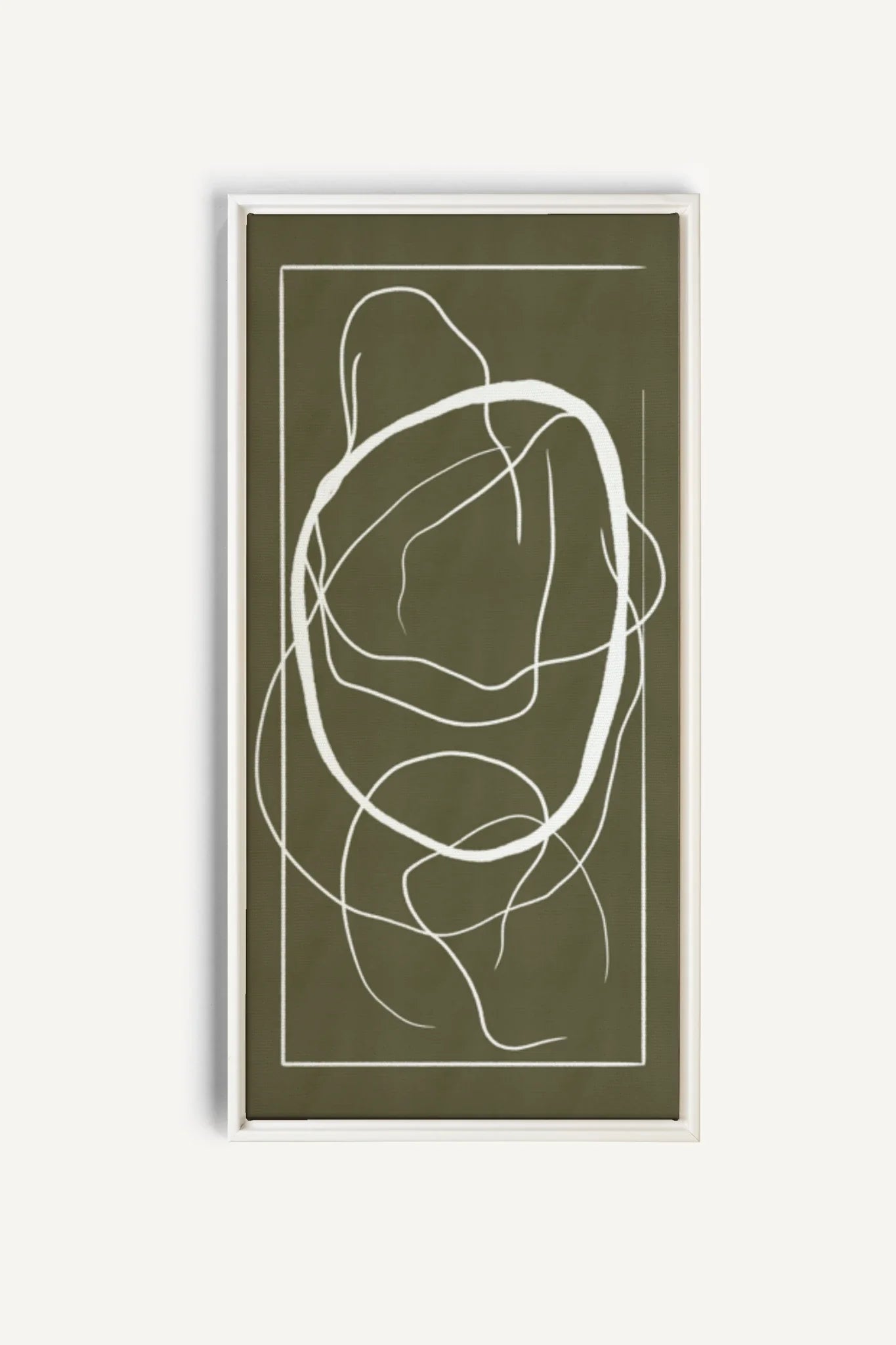 OLEKA CANVAS - FLOWING HARMONY, Oeuvre sur toile étirée, encadré Blanc