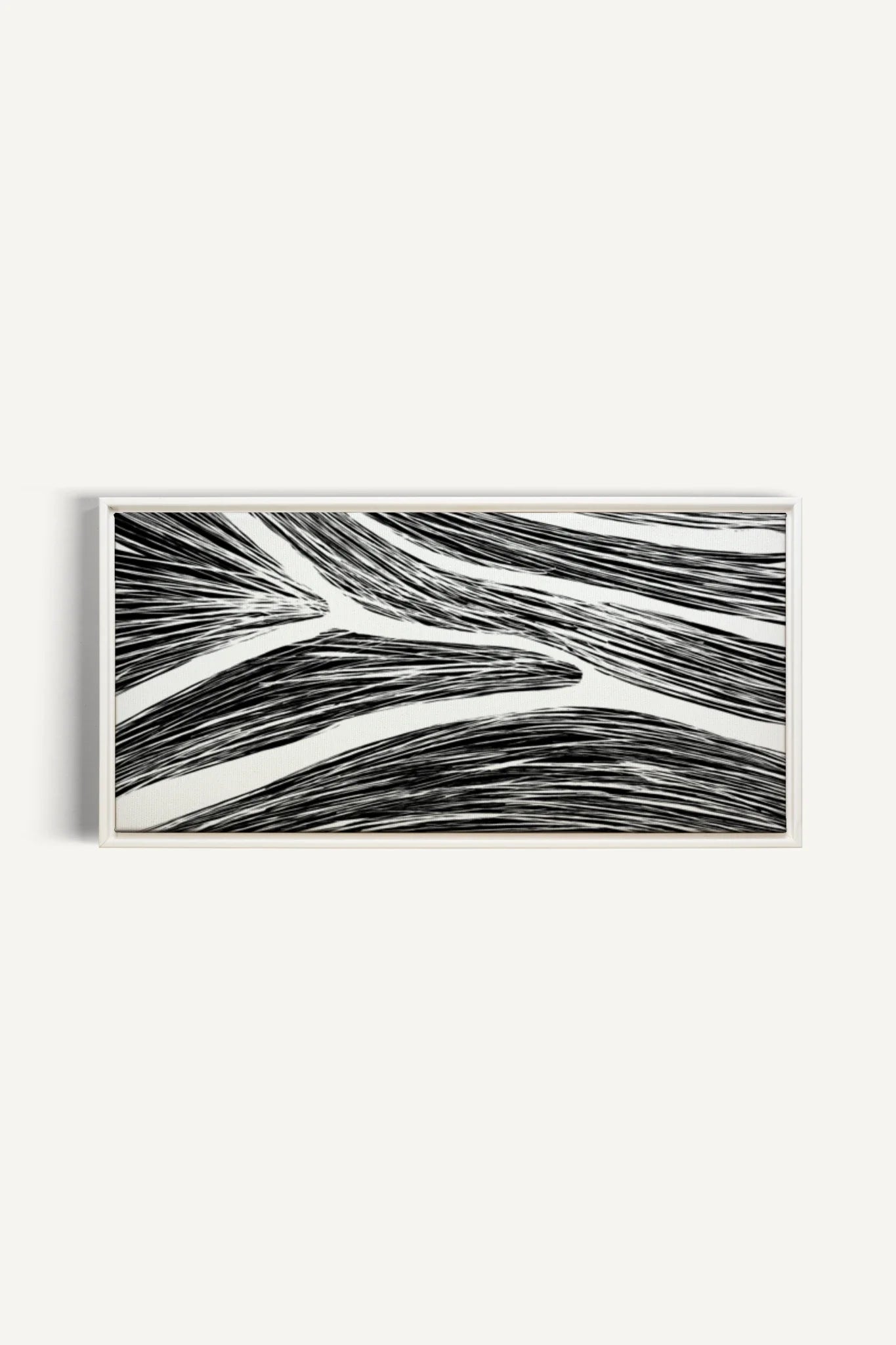 OLEKA CANVAS - FLUID IMPULSES, Oeuvre sur toile étirée, encadré Blanc