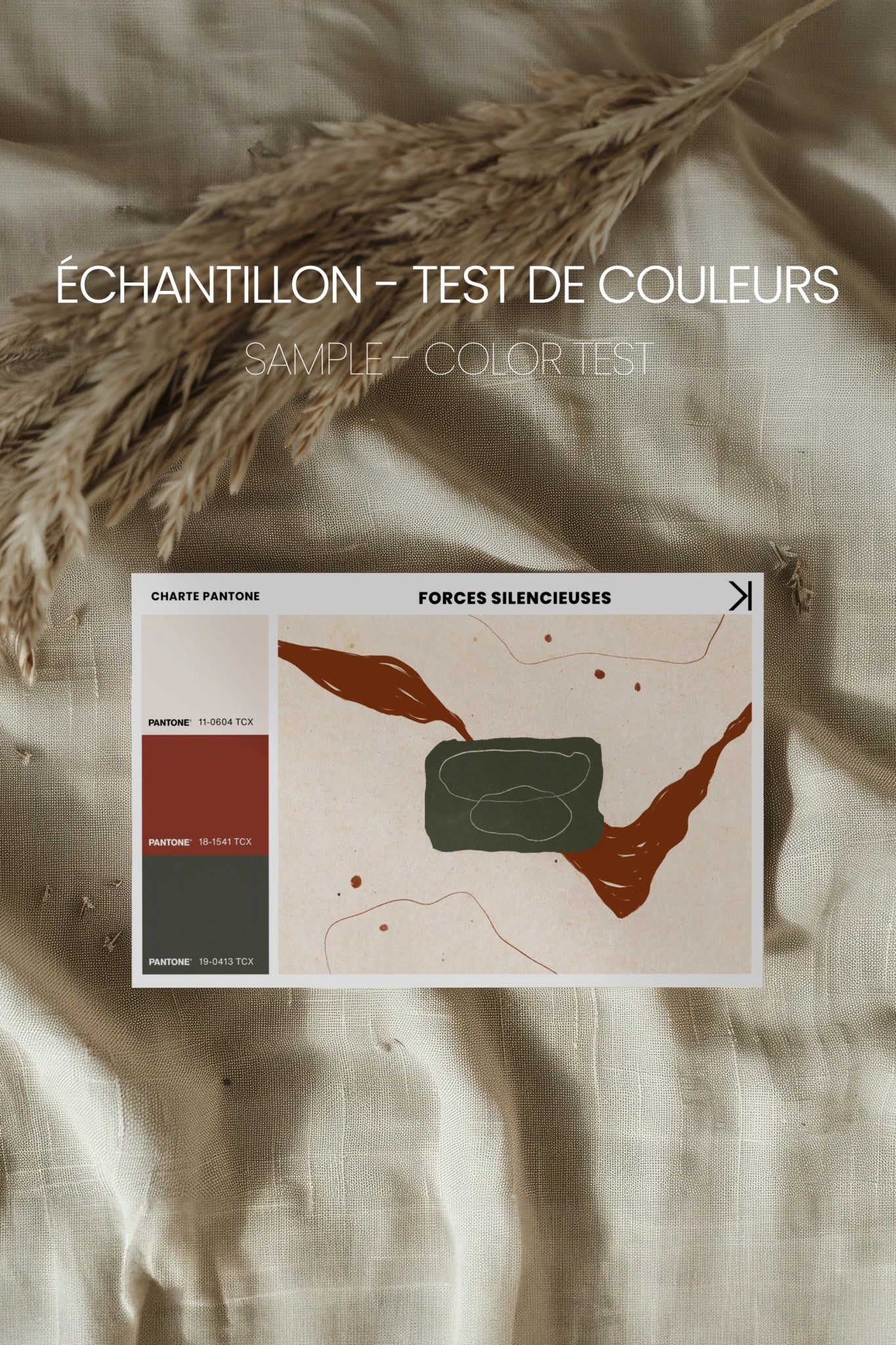 FORCES SILENCIEUSE, Oeuvre sur toile rigide, encadré Vintage Or