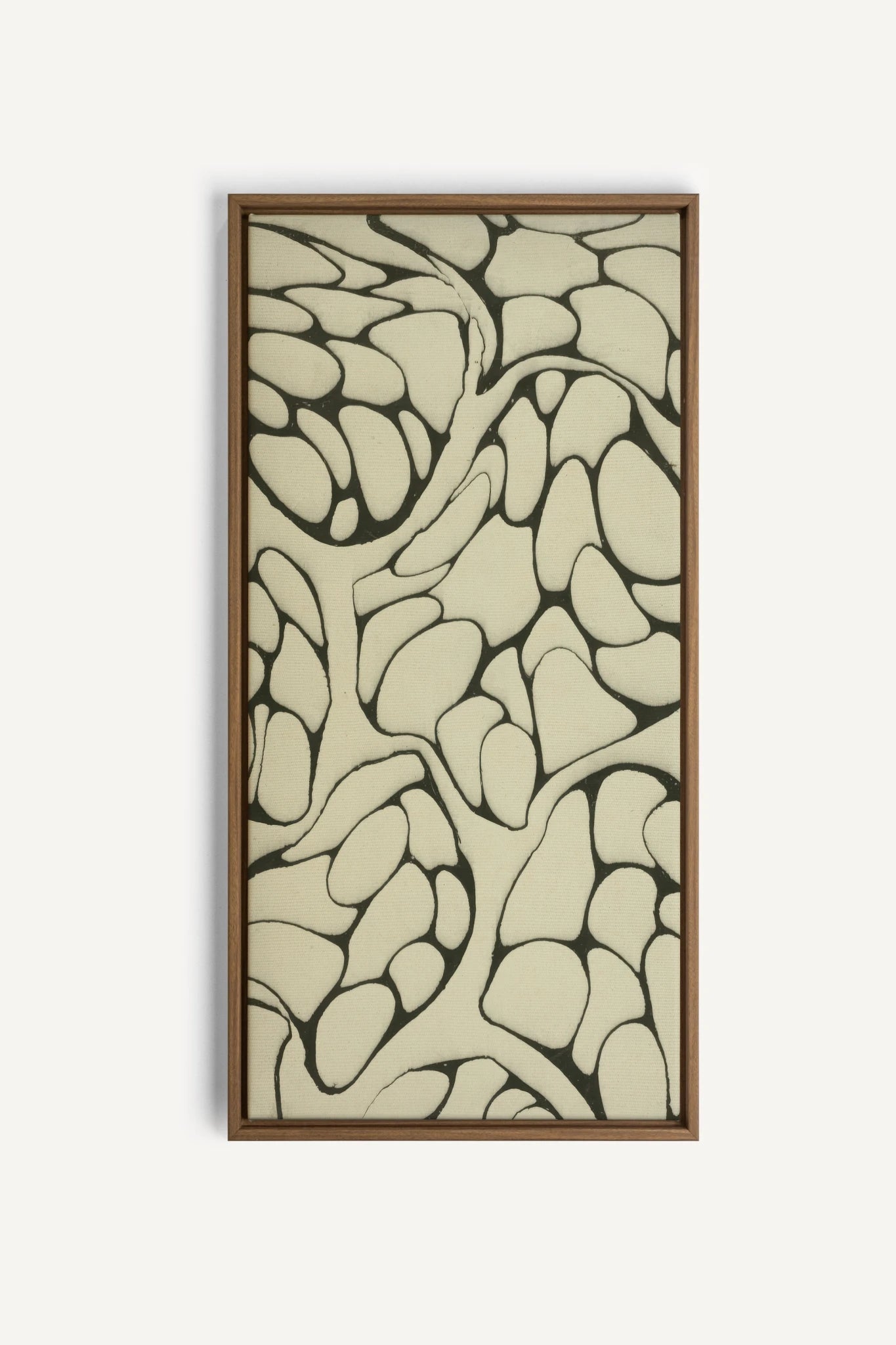 FORMES MINÉRALES, Work on stretched canvas, framed Oak Brown