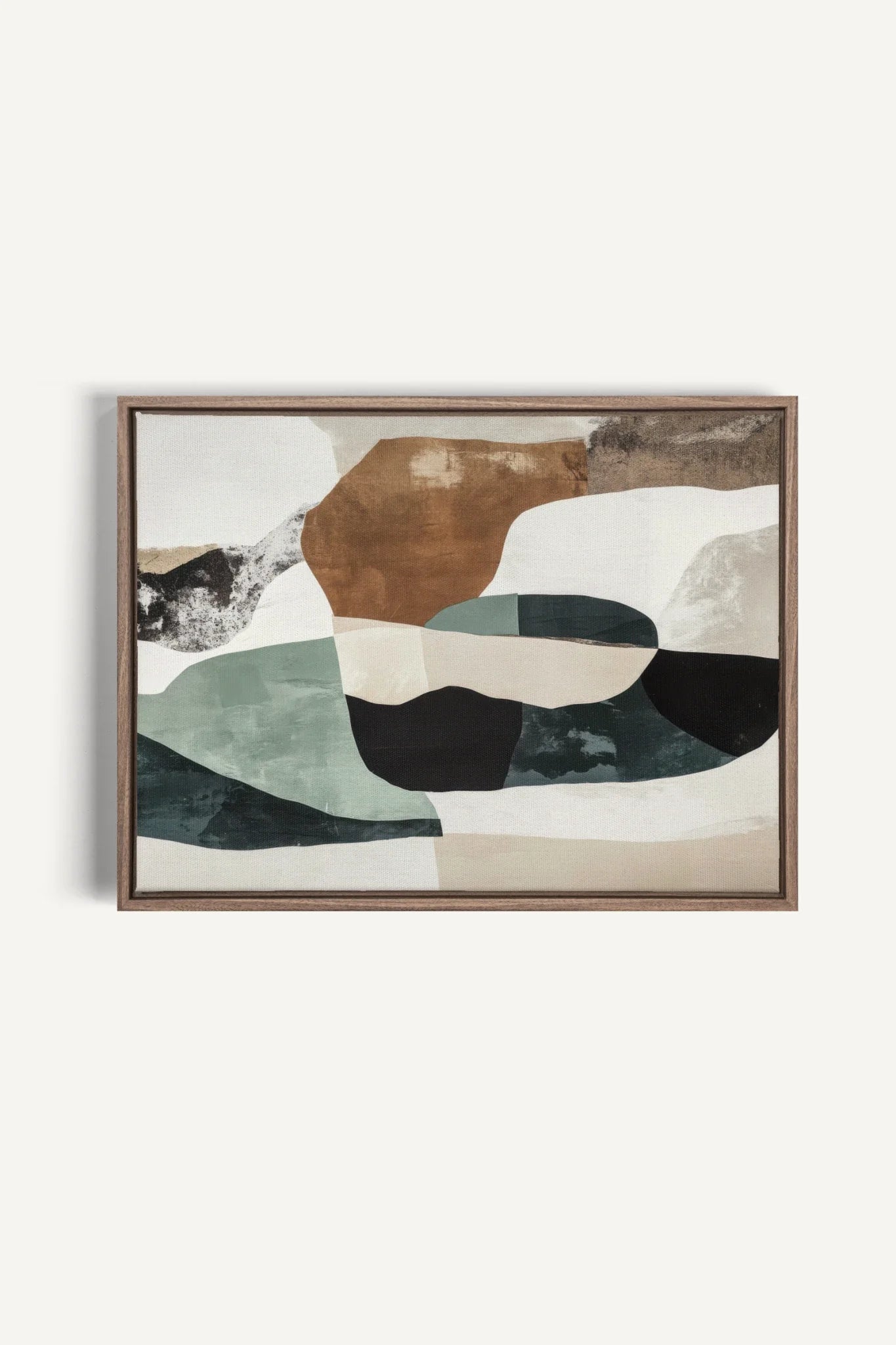 OLEKA CANVAS - FRAGMENTS NATURELS, Oeuvre sur toile étirée, encadré Brun Chêne