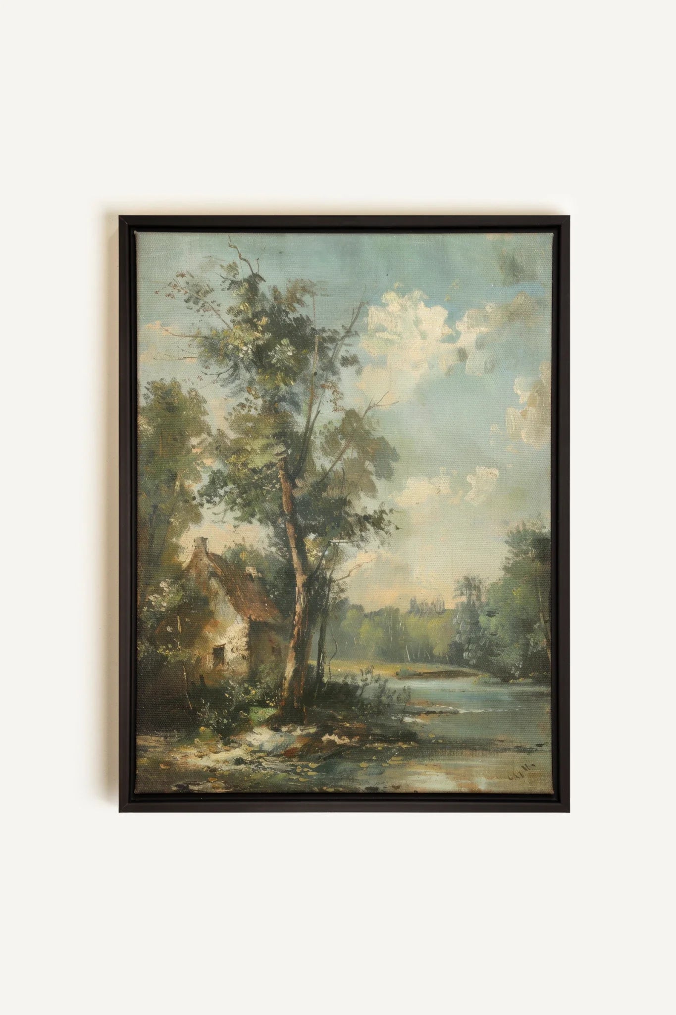 OLEKA CANVAS - French Homestead, Oeuvre sur toile étirée, encadré Noir