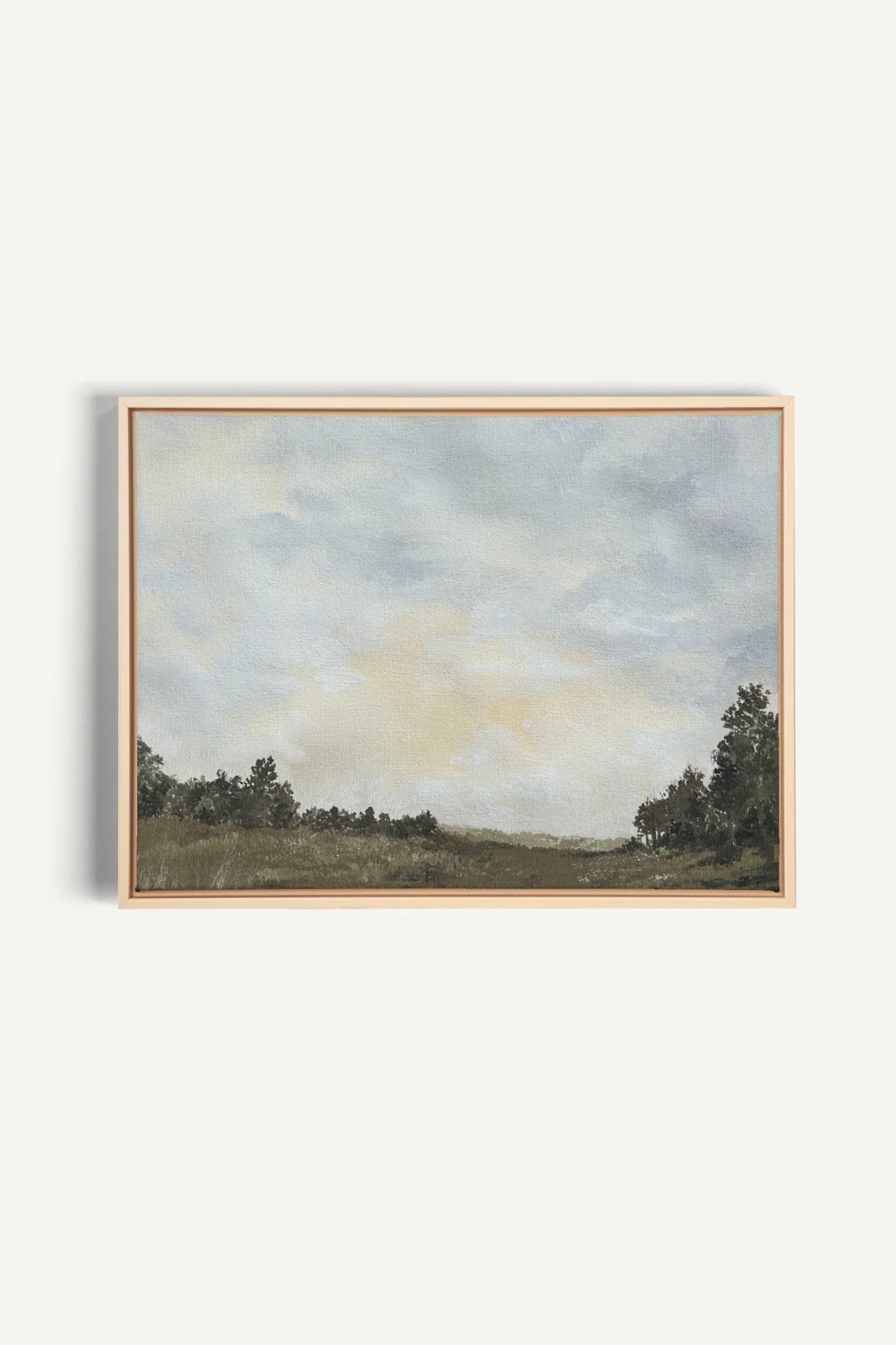 Misty morning, Oeuvre sur toile étirée, encadré Naturel Clair main image 0