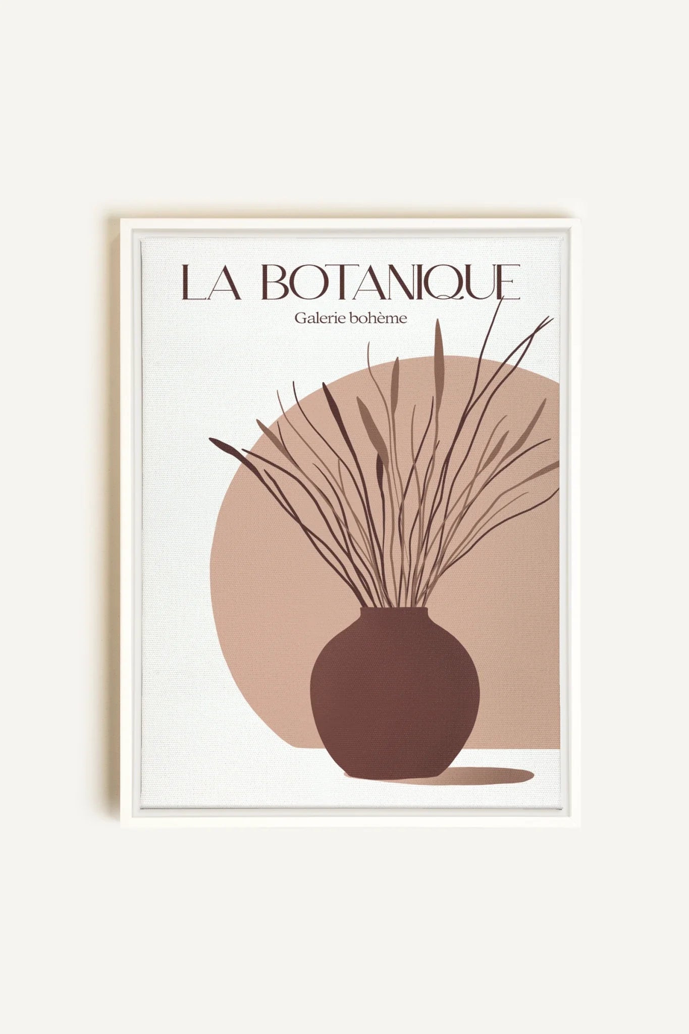 OLEKA CANVAS - GALERIE BOHÈME, Oeuvre sur toile étirée, encadré Blanc