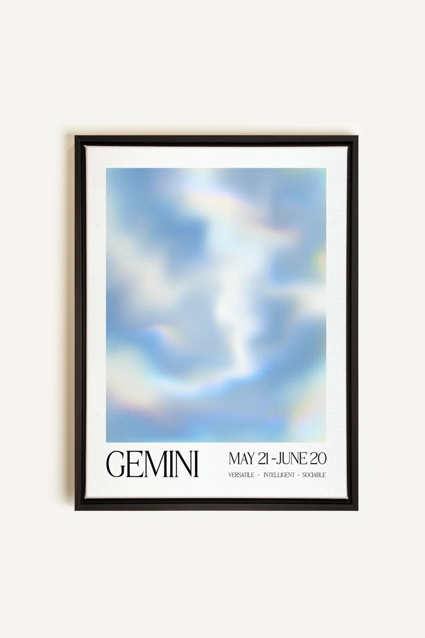 OLEKA CANVAS - GEMINI, Oeuvre sur toile étirée, encadré Noir