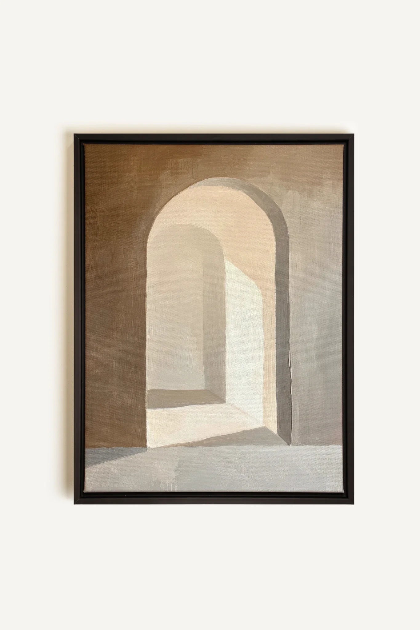 OLEKA CANVAS - GOLDEN ARCH, Oeuvre sur toile étirée, encadré Noir