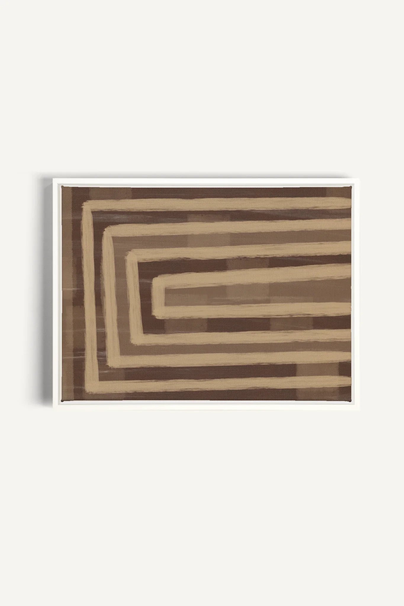 OLEKA CANVAS - GOLDEN MAZE, Oeuvre sur toile étirée, encadré Blanc