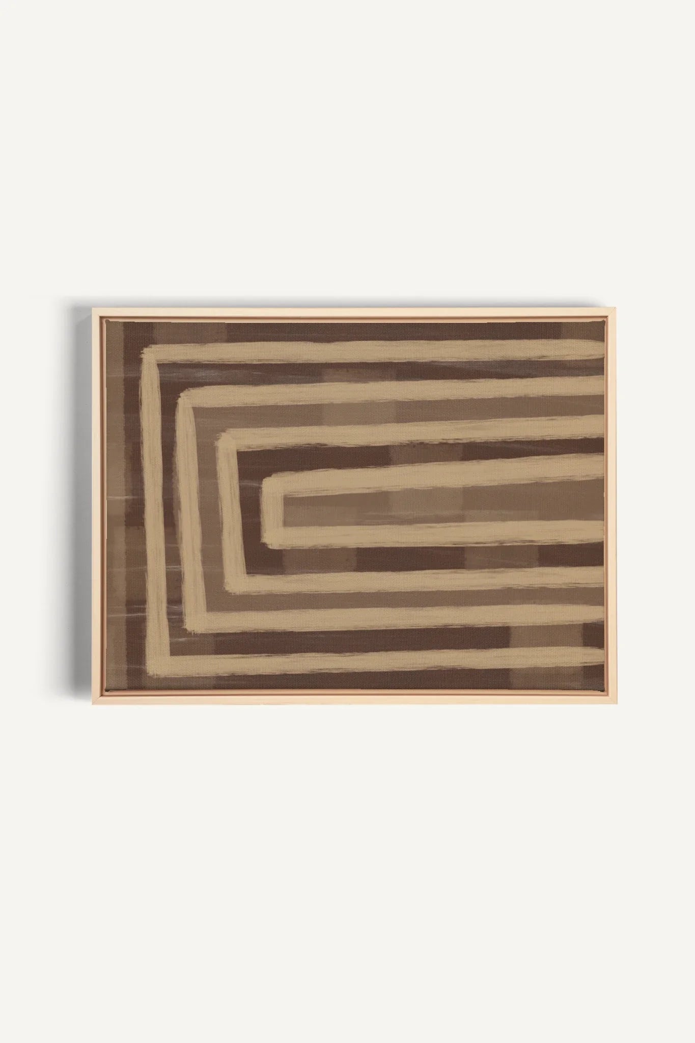 OLEKA CANVAS - GOLDEN MAZE, Oeuvre sur toile étirée, encadré Naturel Clair