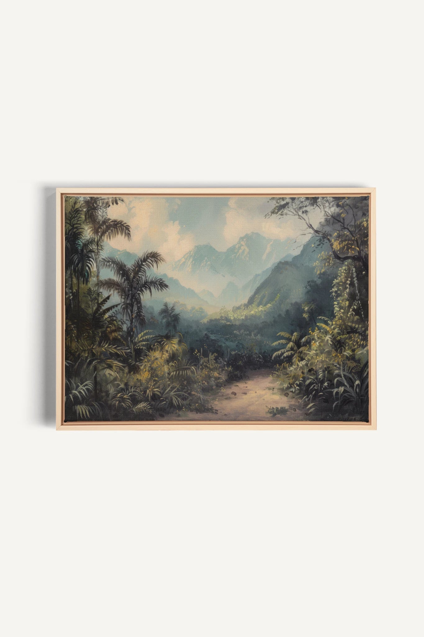 GOLDEN REALM, Oeuvre sur toile étirée, encadré Naturel Clair