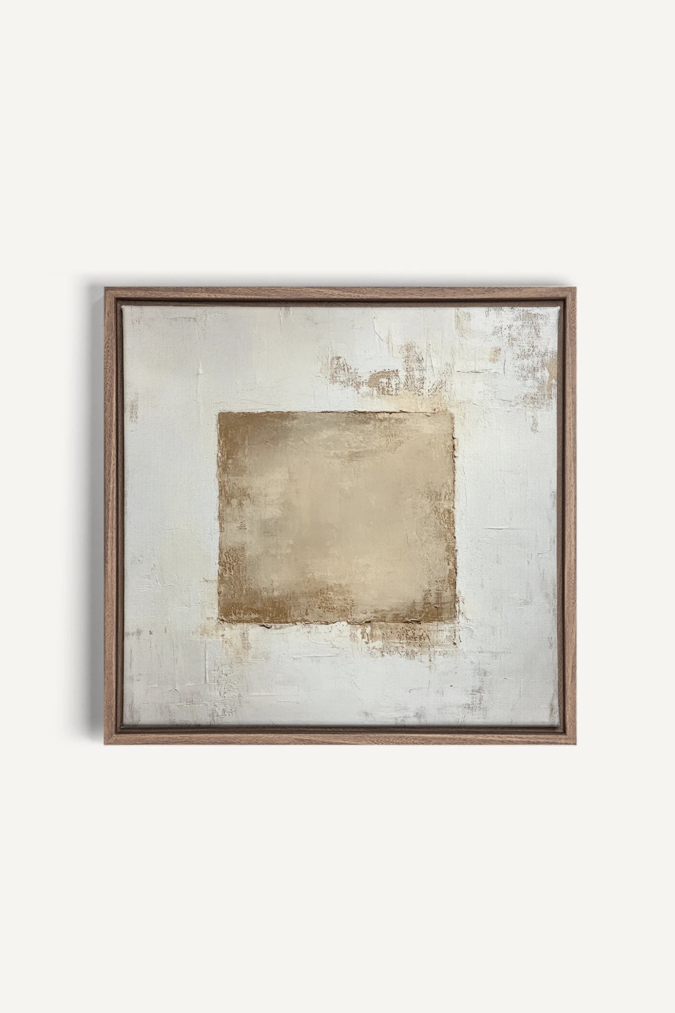 GOLDEN TEXTURE, Artwork on stretched canvas, framed in Brown Oak