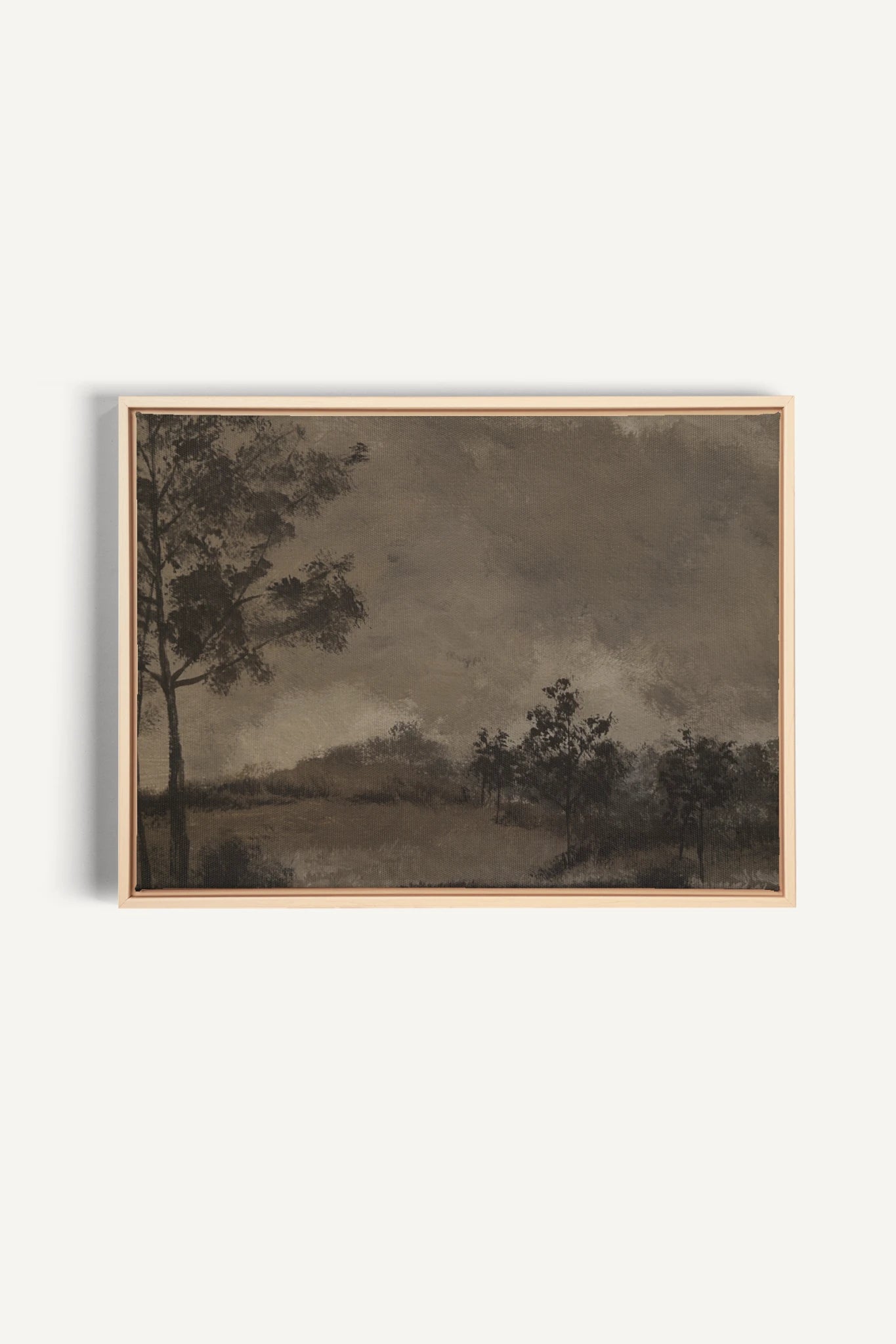 HAZY WOODS, Oeuvre sur toile étirée, encadré Naturel Clair