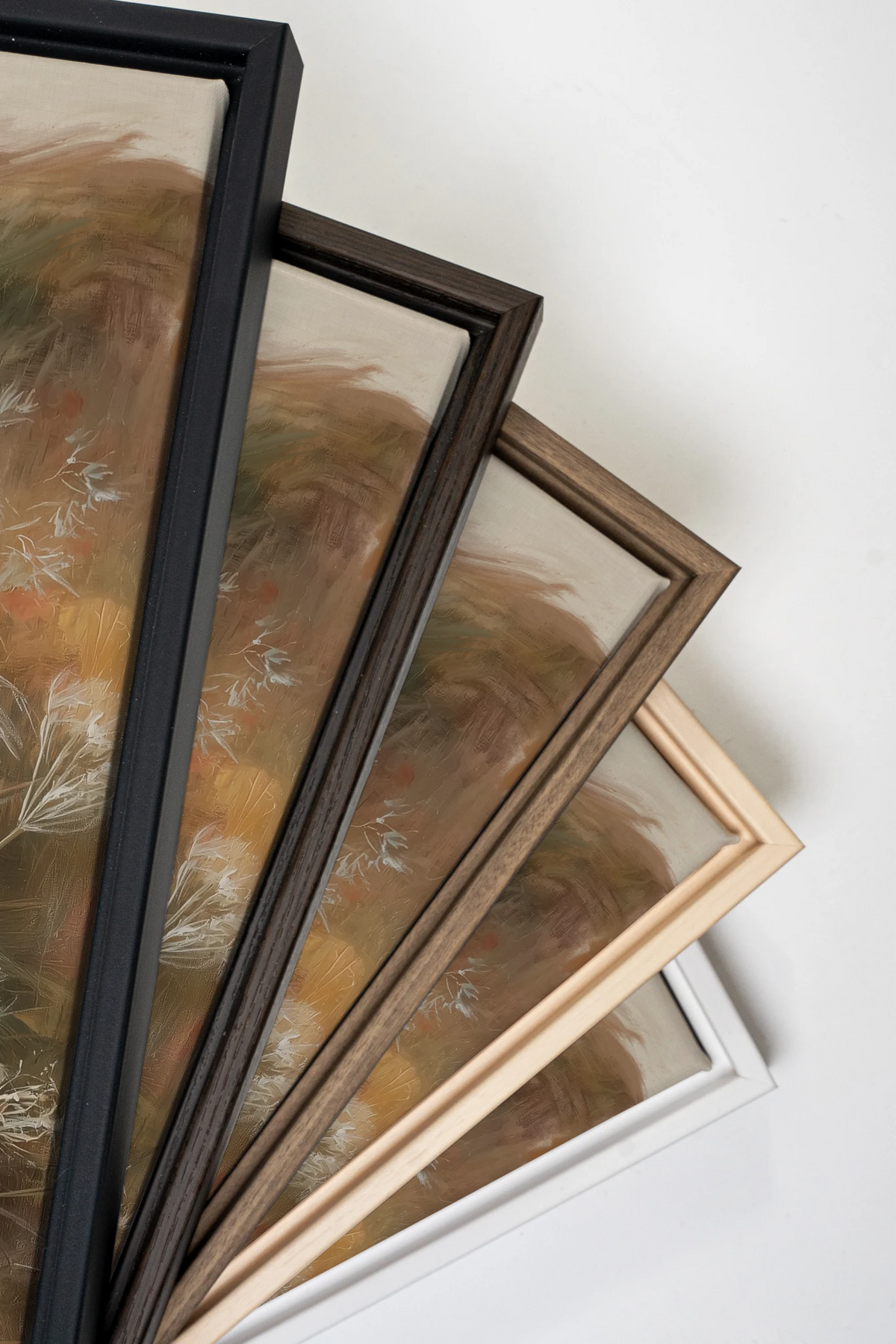 WILD GRASSES, Artwork on stretched canvas, Light Natural frame