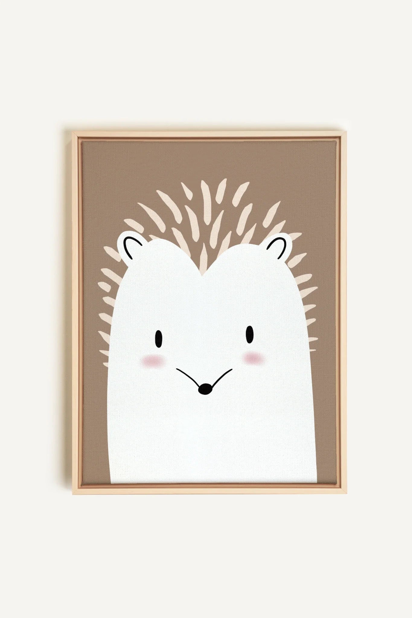OLEKA CANVAS - HÉRISSON, Oeuvre sur toile étirée, encadré Naturel Clair
