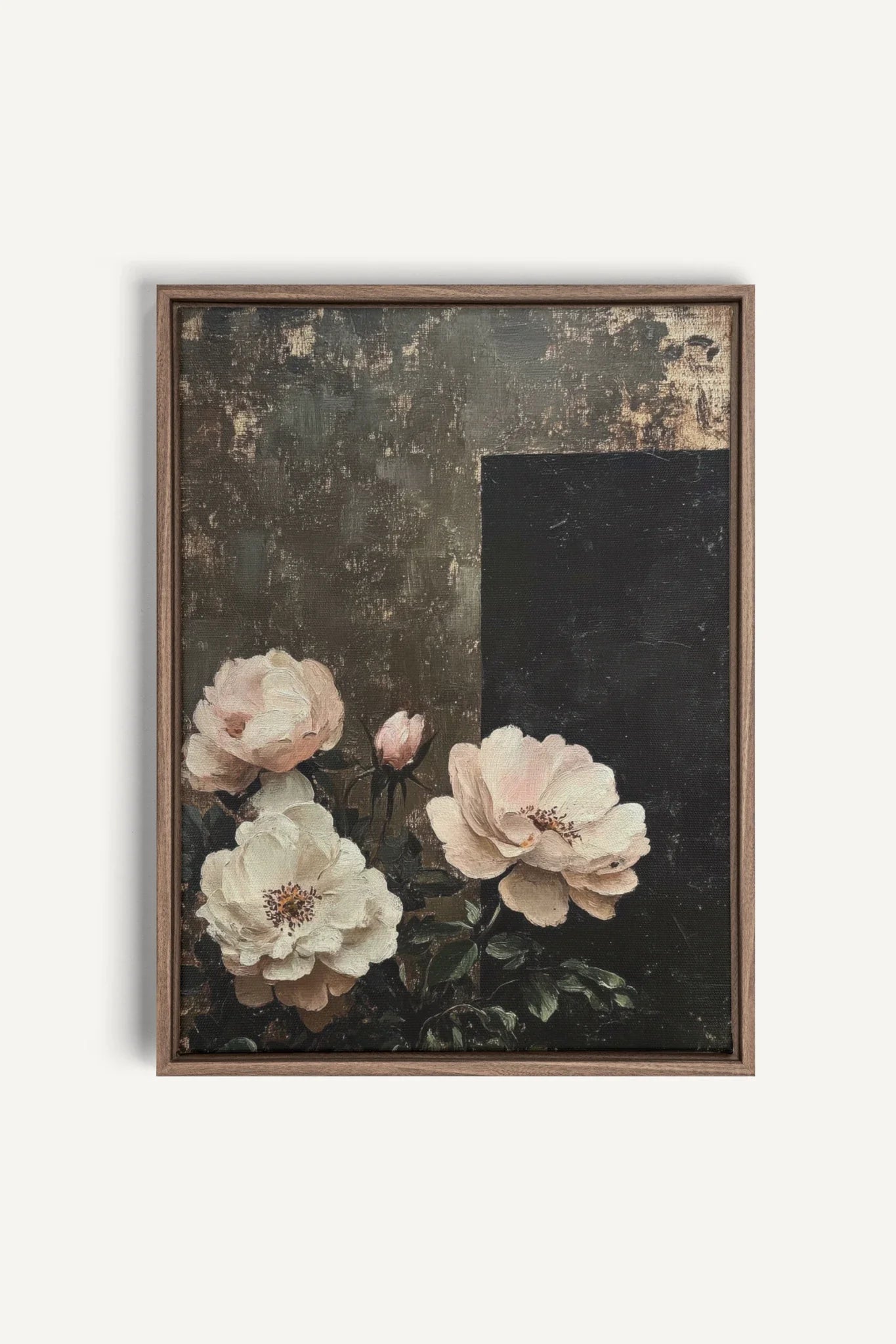 OLEKA CANVAS - HIDDEN LIGHT, Oeuvre sur toile étirée, encadré Brun Chêne