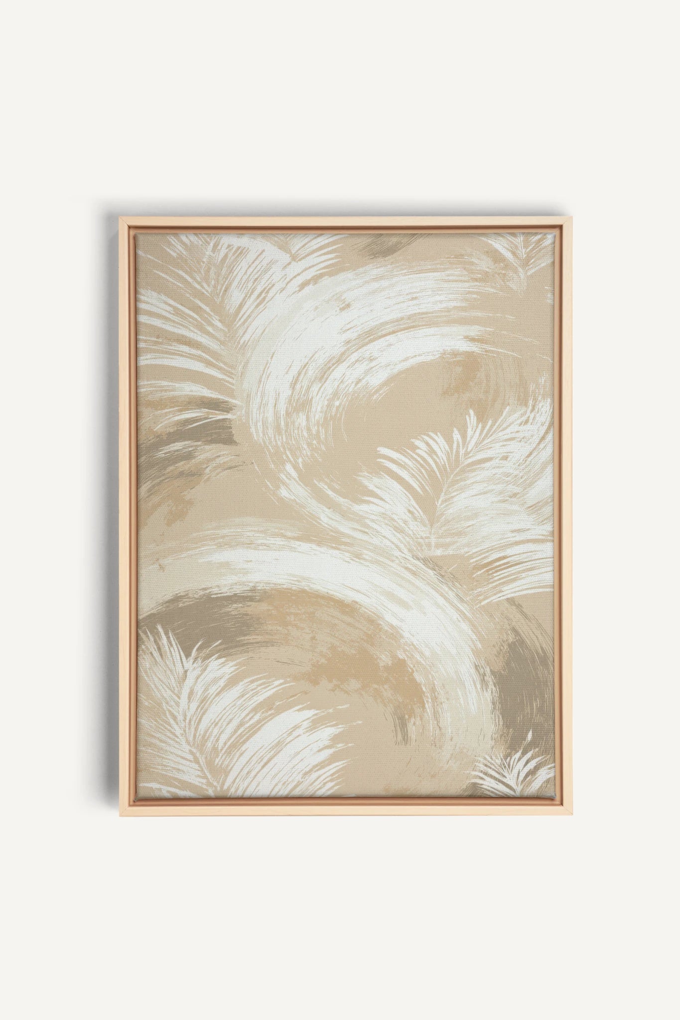 YVORY SWEEP, Oeuvre sur toile étirée, encadré Naturel Clair