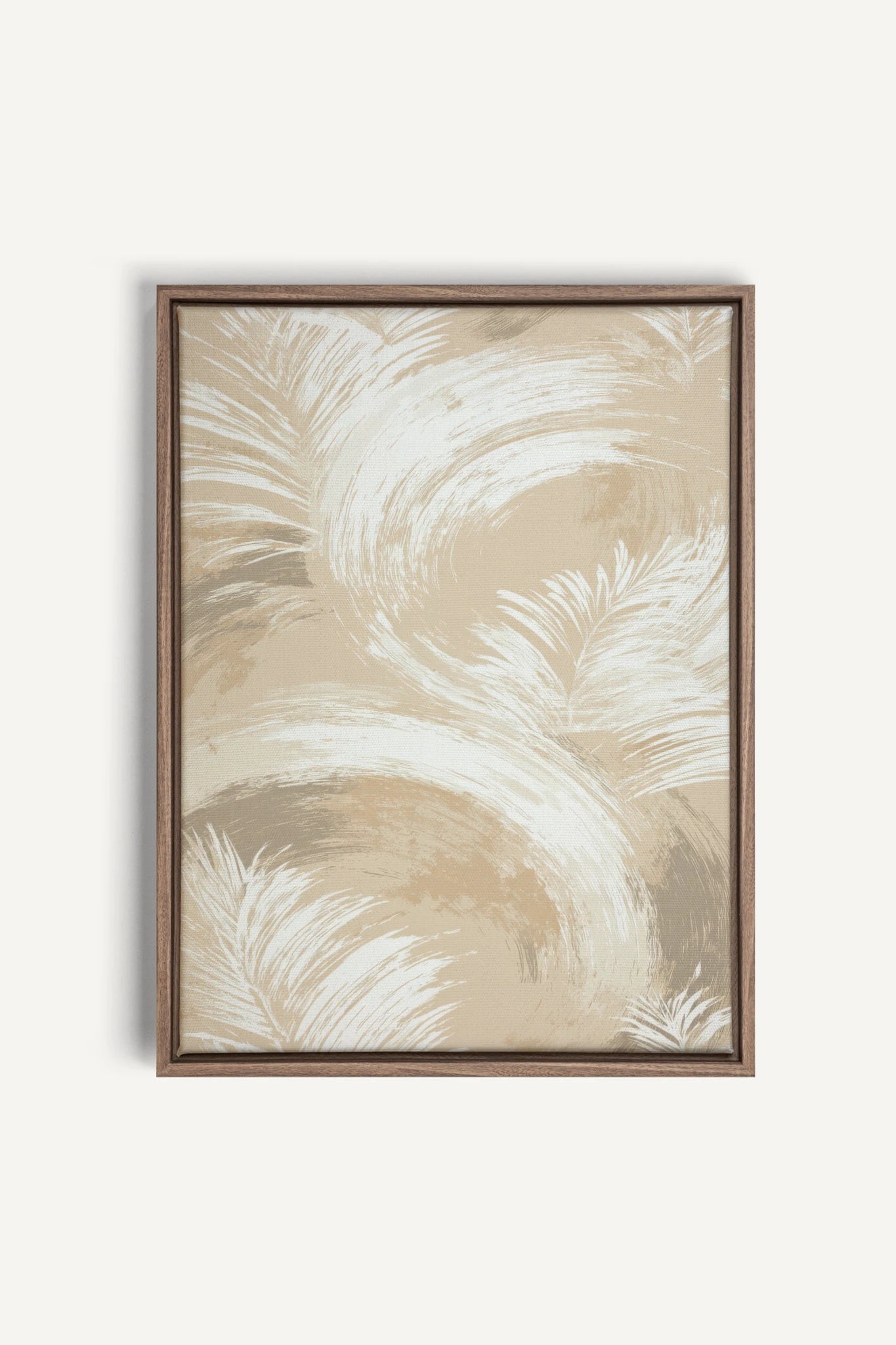 YVORY SWEEP, Oeuvre sur toile étirée, encadré Brun Chêne