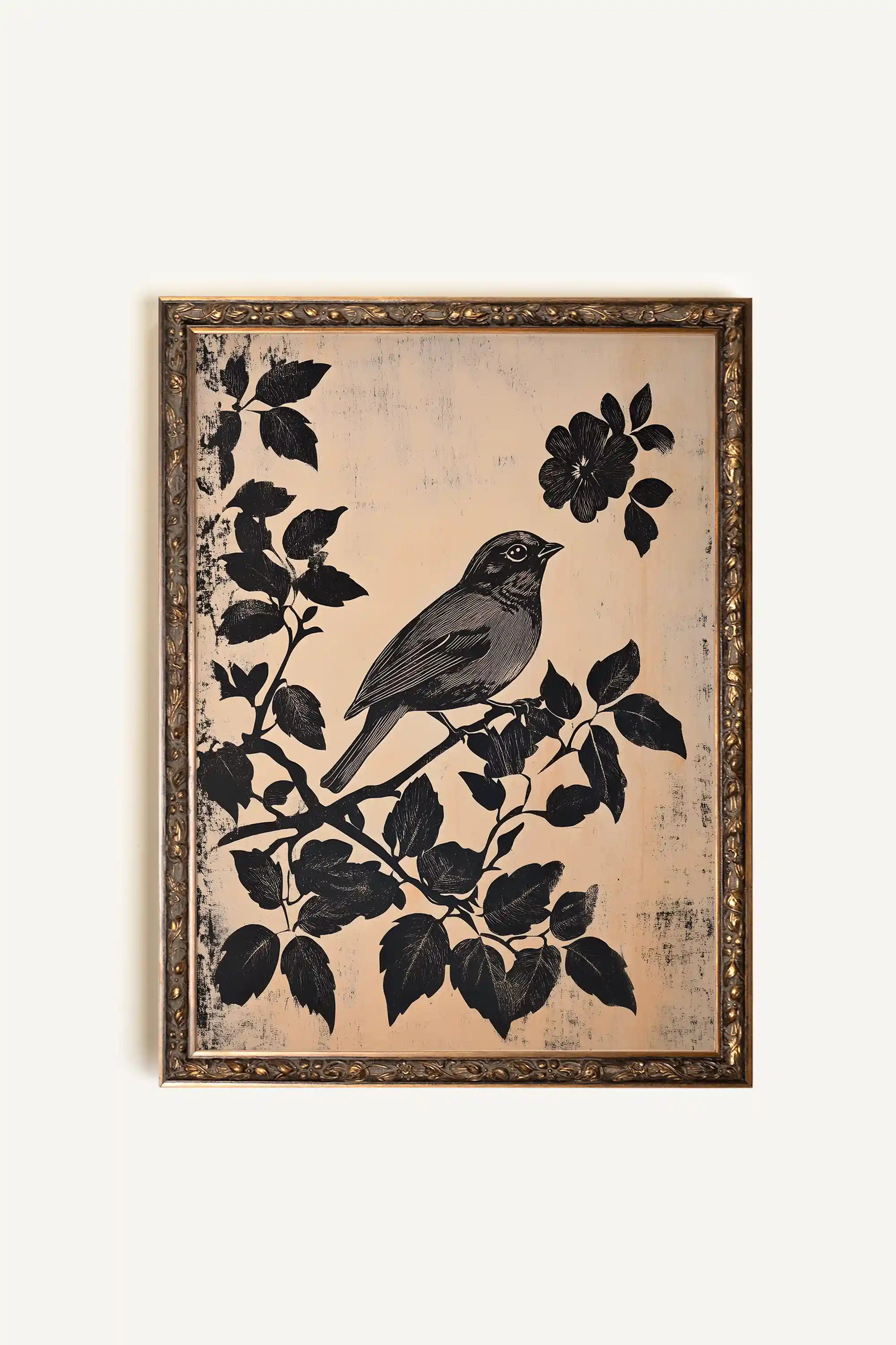 LES SECRETS DU VENT, Artwork on rigid canvas, framed in Vintage Bronze