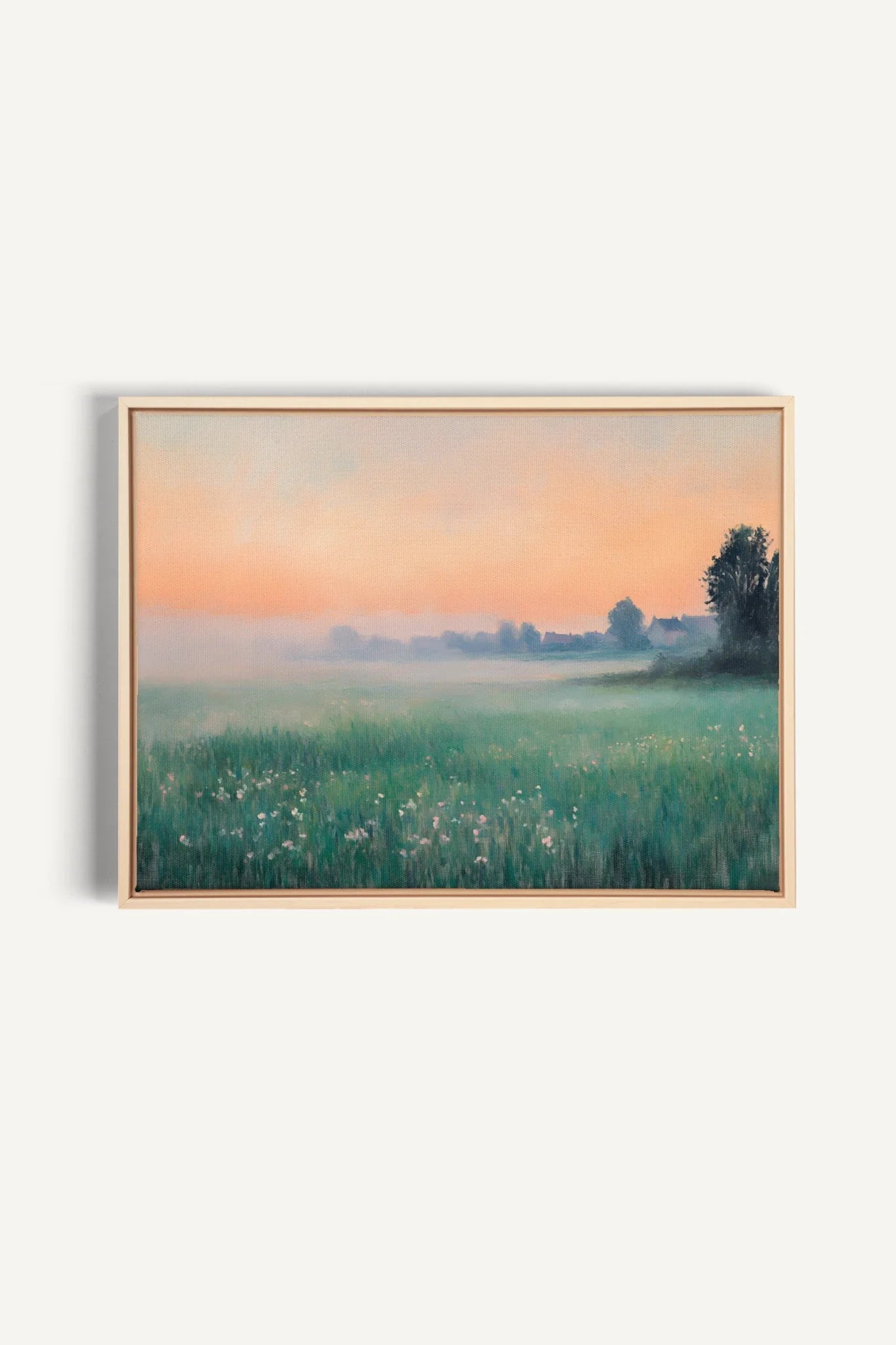 OLEKA CANVAS - LUEUR DU MATIN, Oeuvre sur toile étirée, encadré Naturel Clair