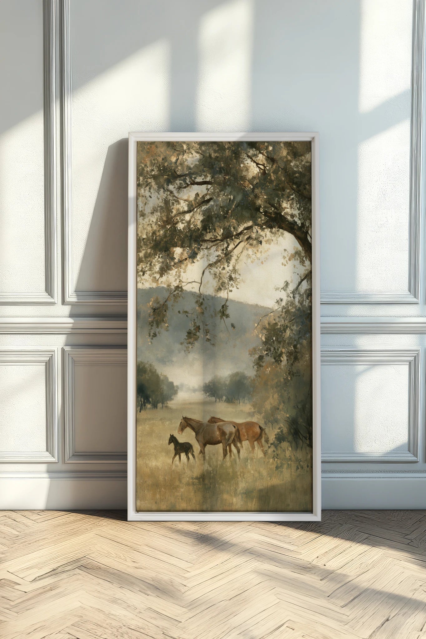 MEADOW FAMILY, Oeuvre sur toile étirée, encadré Blanc