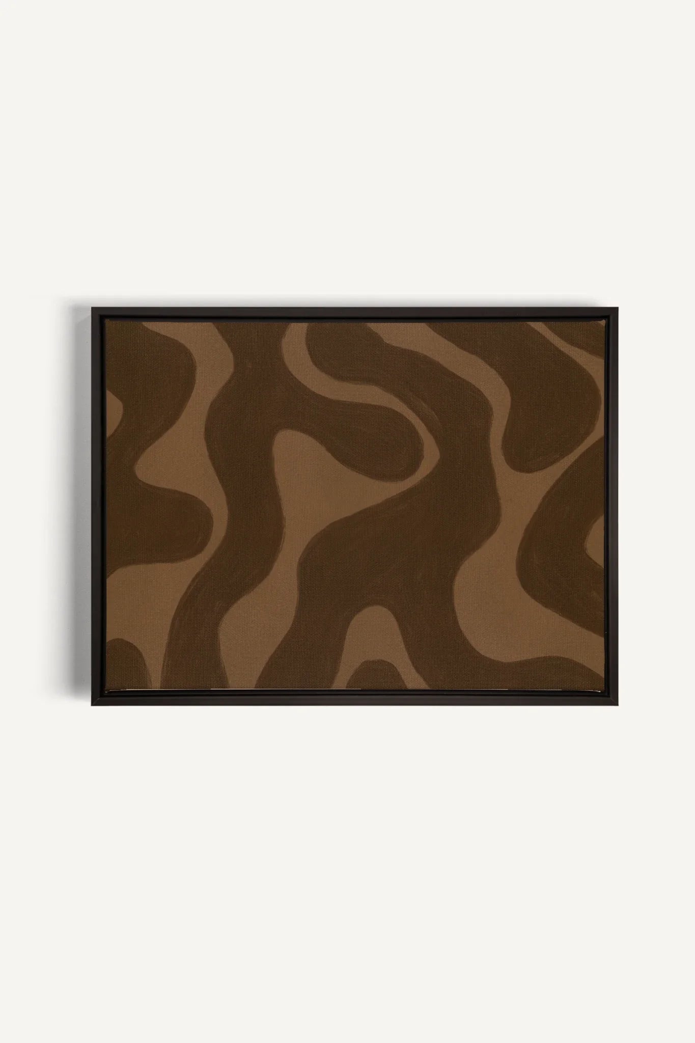 OLEKA CANVAS - MINERAL FLOW, Oeuvre sur toile étirée, encadré Noir