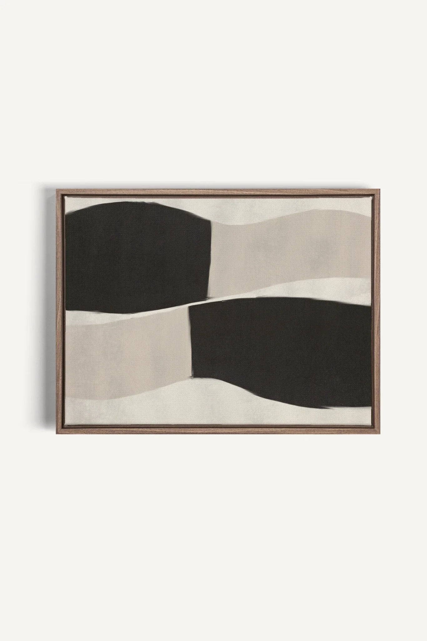 OLEKA CANVAS - MIRROR, Oeuvre sur toile étirée, encadré Brun Chêne