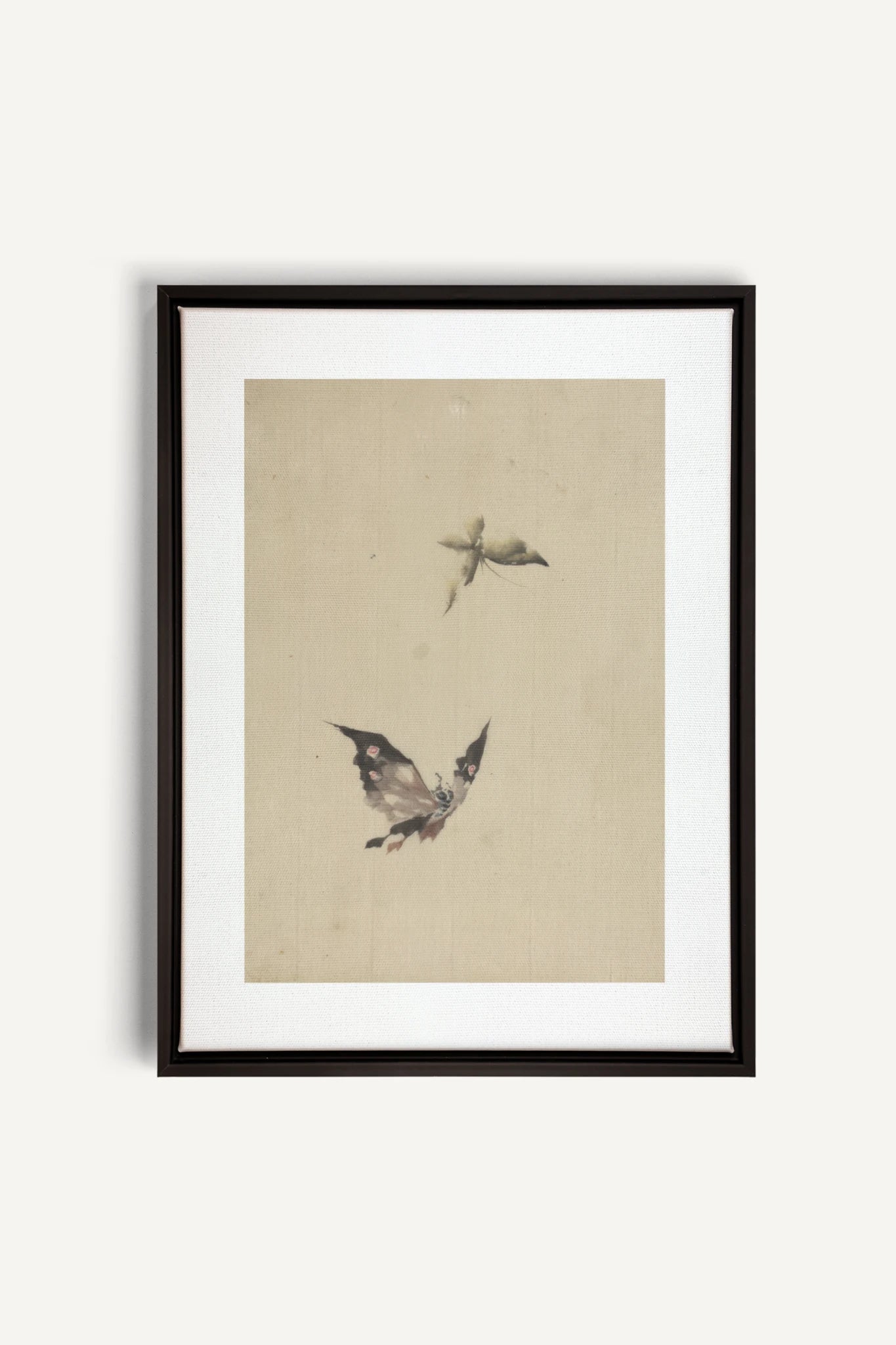 MISTY WINGS, Work on stretched canvas, framed Black