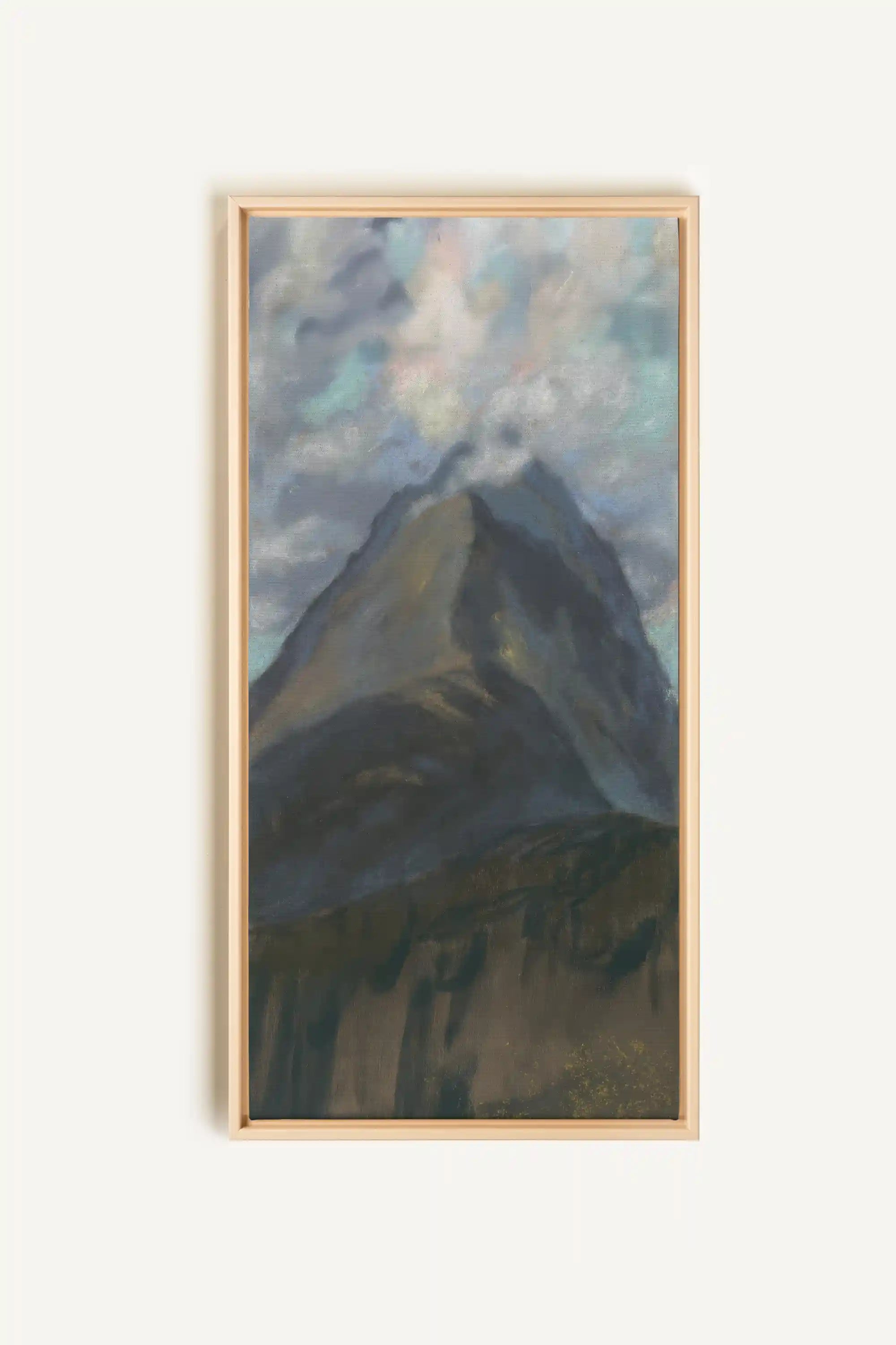 CLOUDED SPIRIT, Artwork on stretched canvas, framed Natural Light