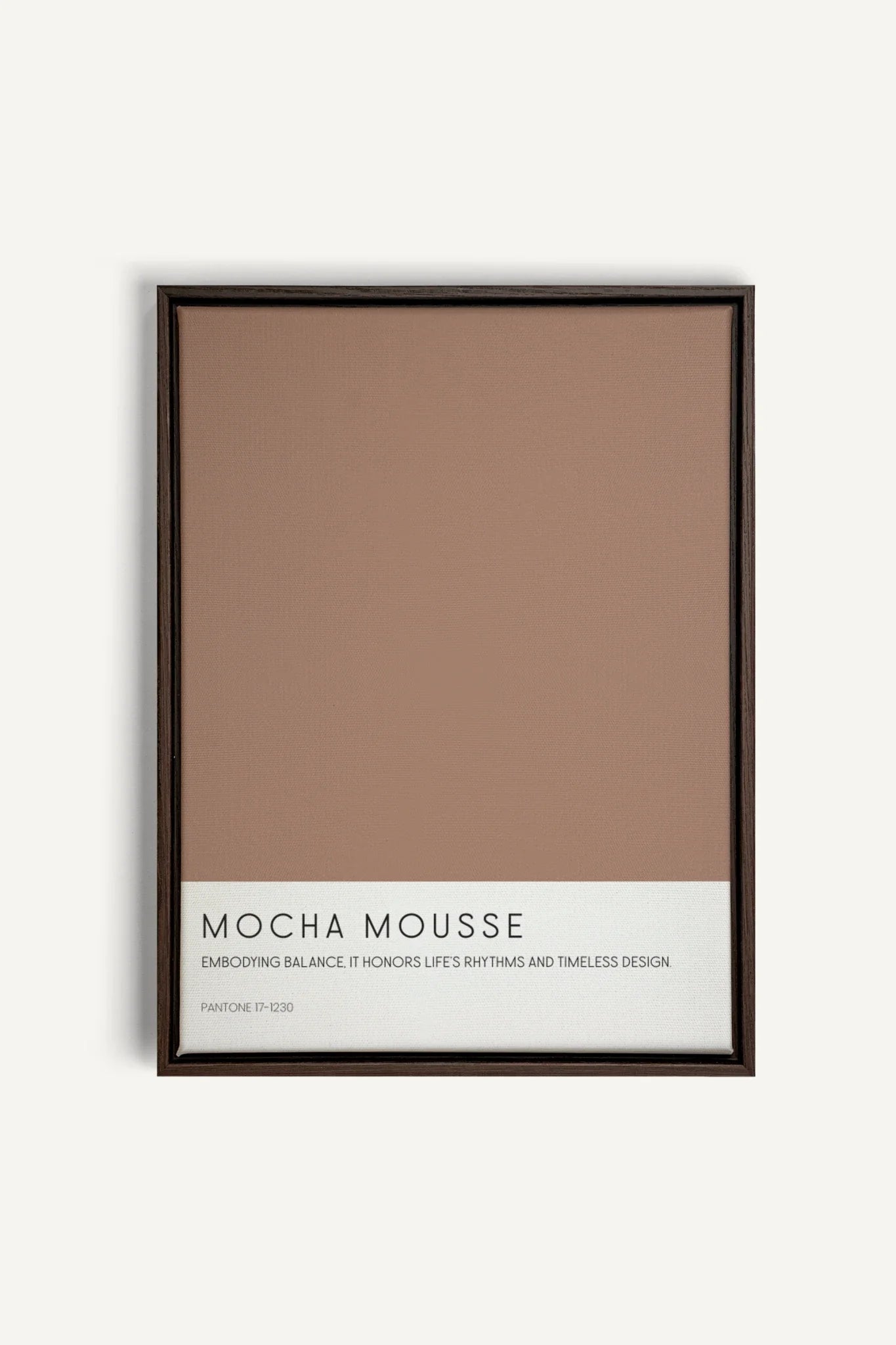 OLEKA CANVAS - MOCHA MOUSSE, Oeuvre sur toile étirée, encadré Brun Noyer