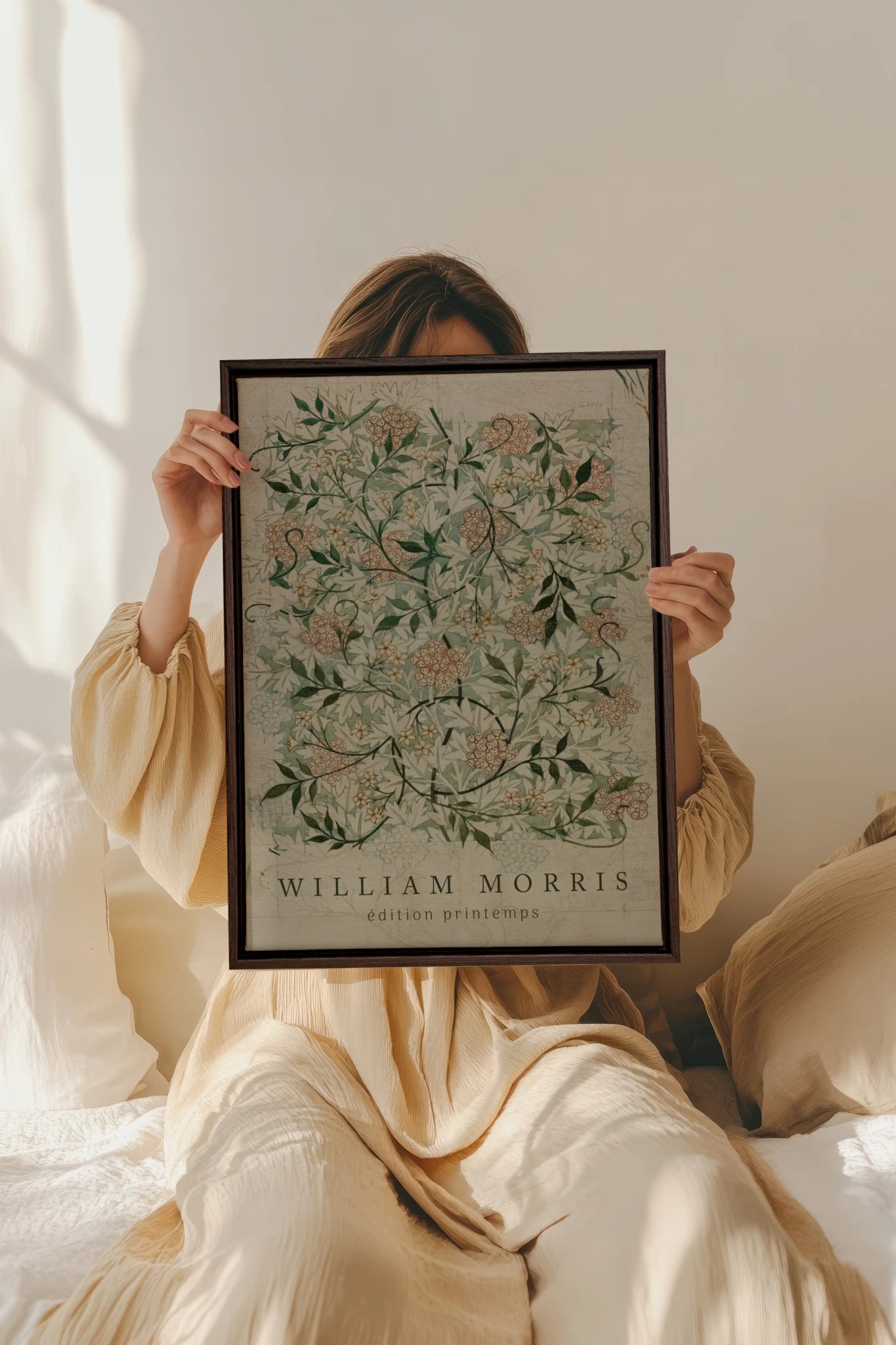 MORRIS GARDEN, Work on stretched canvas, framed Walnut Brown