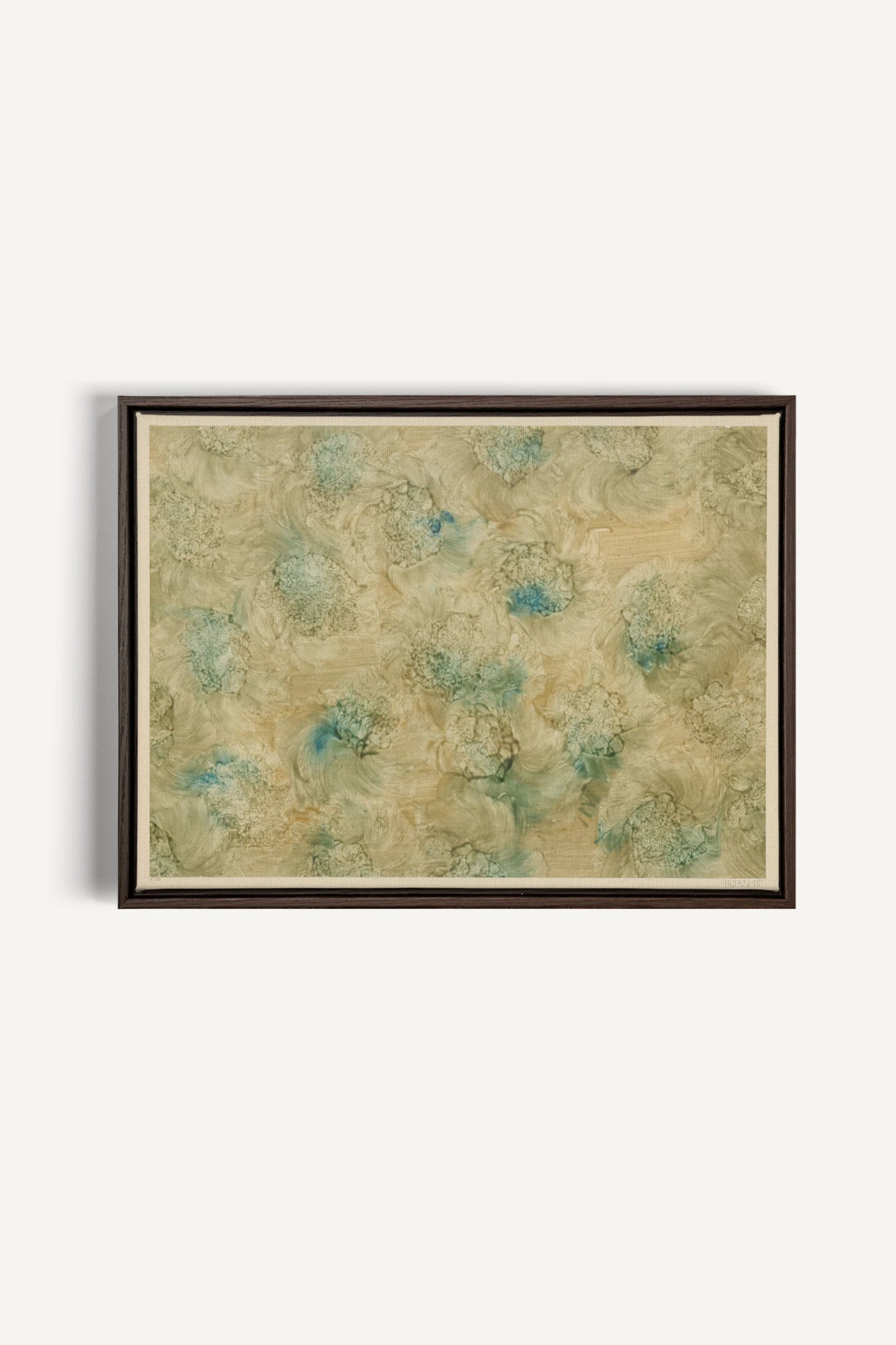 MOUSSE FLORALE, Work on stretched canvas, framed Walnut Brown