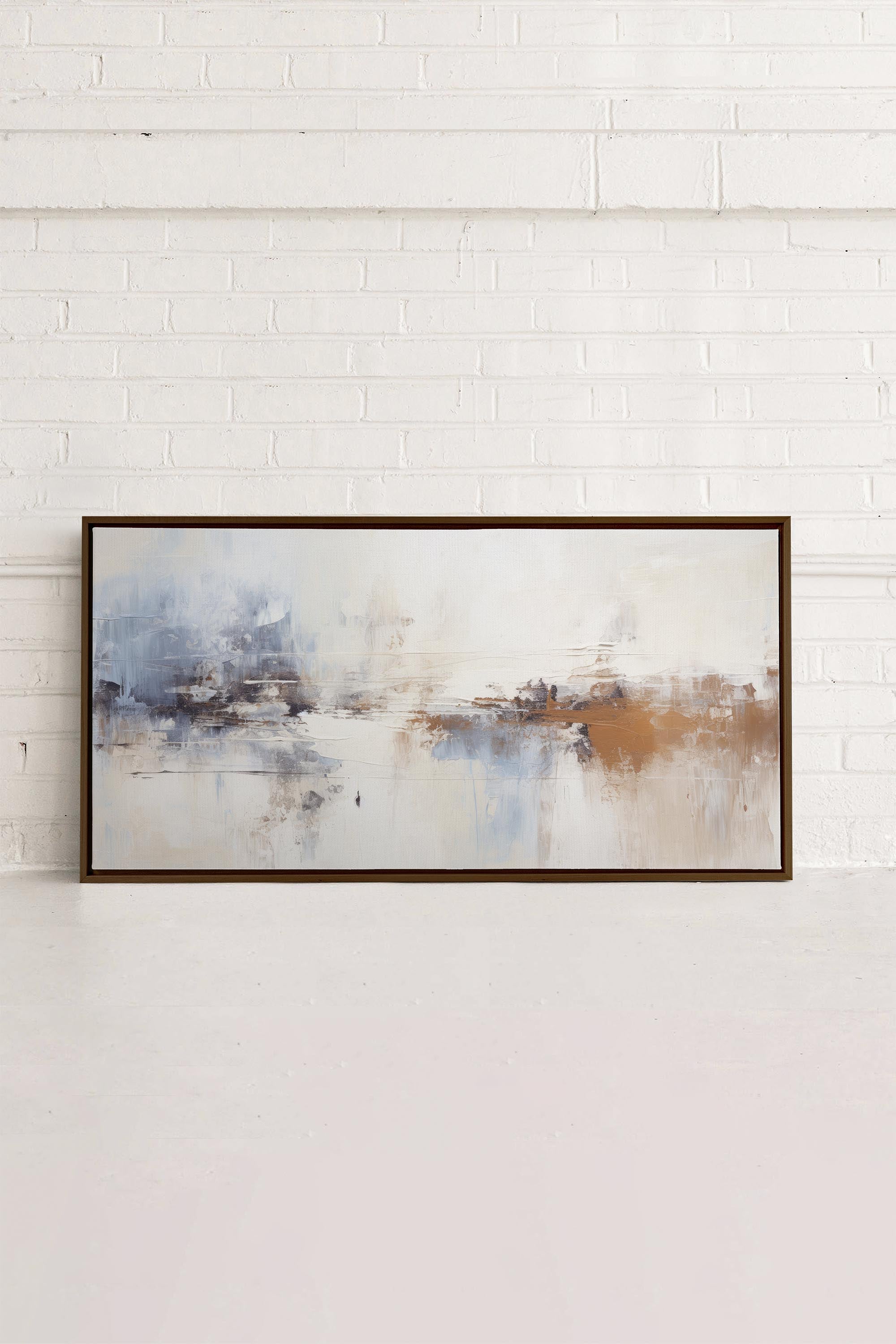 OLEKA CANVAS - TIMELESS ART, Oeuvre sur toile étirée, encadré Brun Noyer