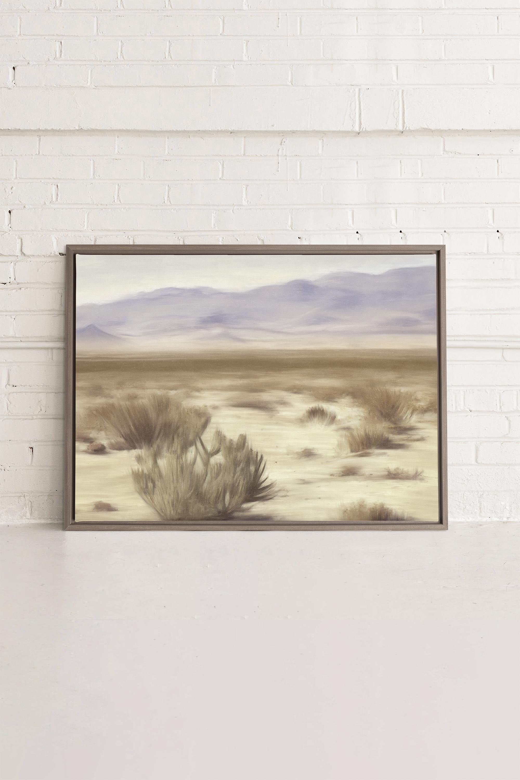 OLEKA CANVAS - DESERT, Oeuvre sur toile étirée, encadré Brun Chêne