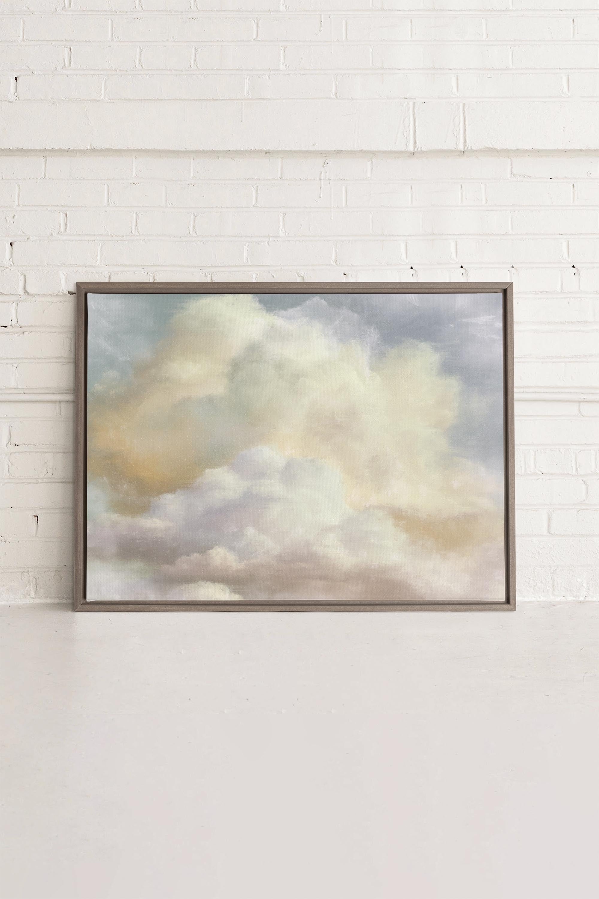 OLEKA CANVAS - NEBULA, Oeuvre sur toile étirée, encadré Brun Chêne