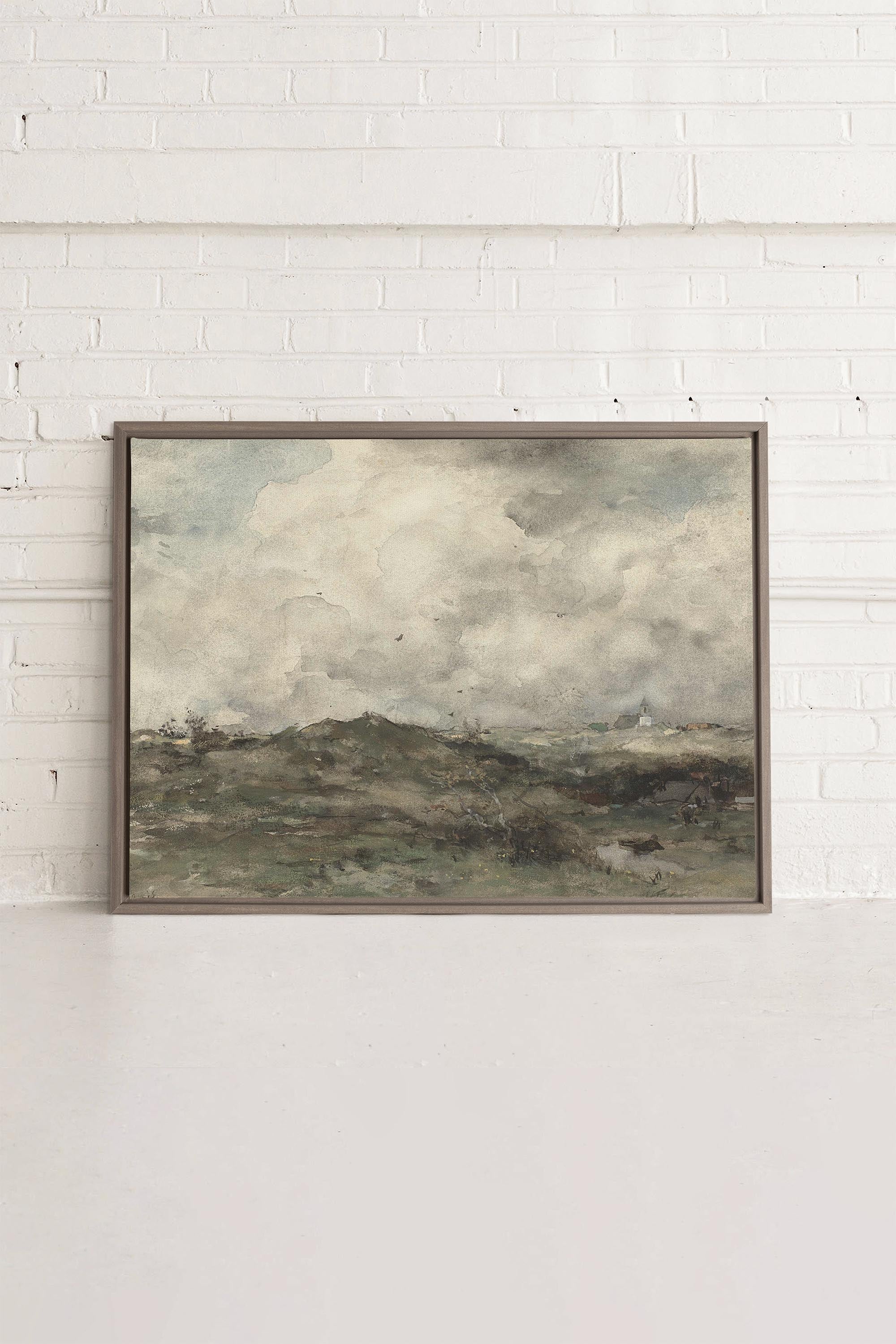 OLEKA CANVAS - SHORELINE, Oeuvre sur toile étirée, encadré Brun Chêne