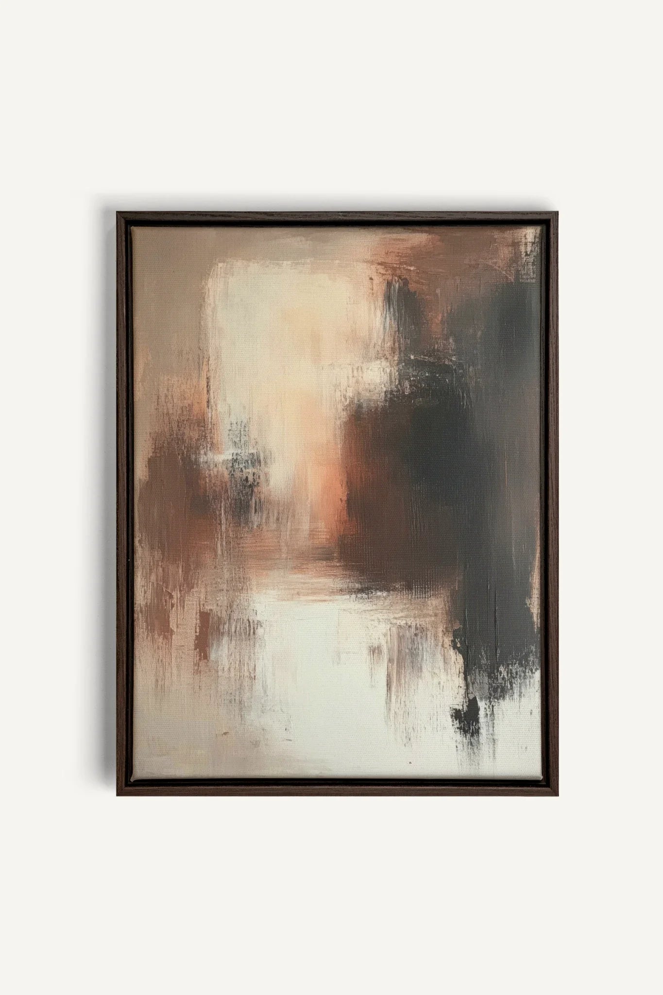 CÔTE SALÉE, Oeuvre sur toile étirée, encadré Brun Chêne