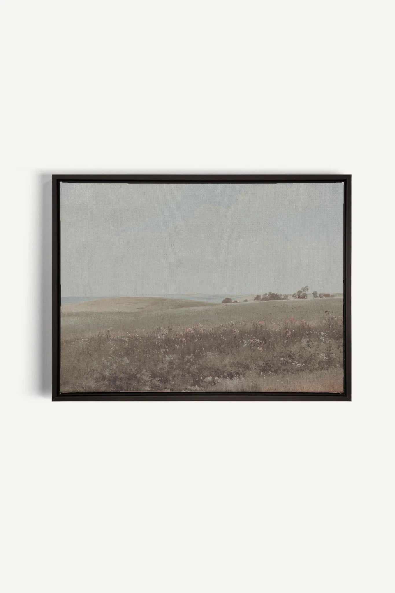 OLEKA CANVAS - MUTED GREEN MEADOW, Oeuvre sur toile étirée, encadré Noir