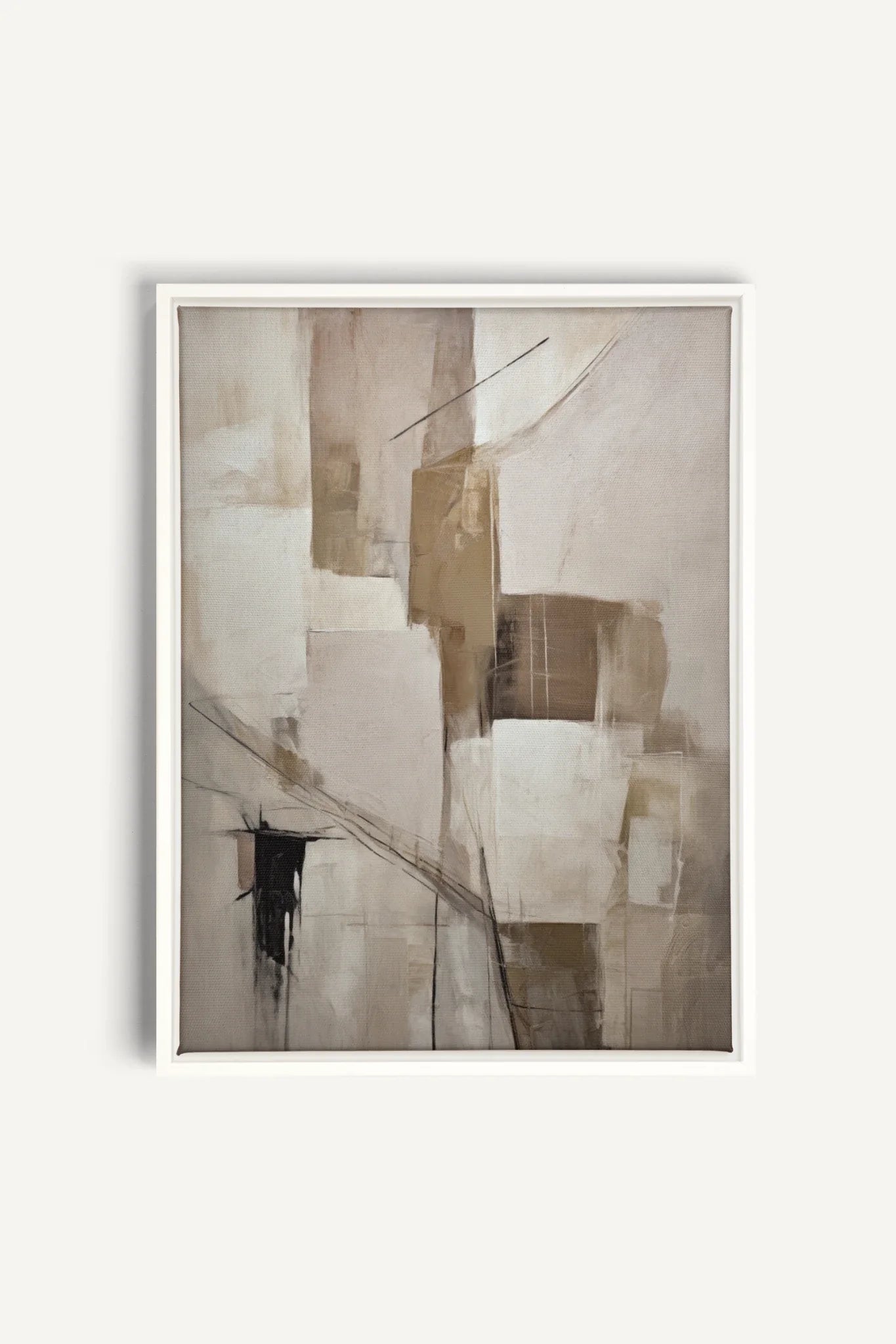 OLEKA CANVAS - MUTED PALETTE, Oeuvre sur toile étirée, encadré Blanc