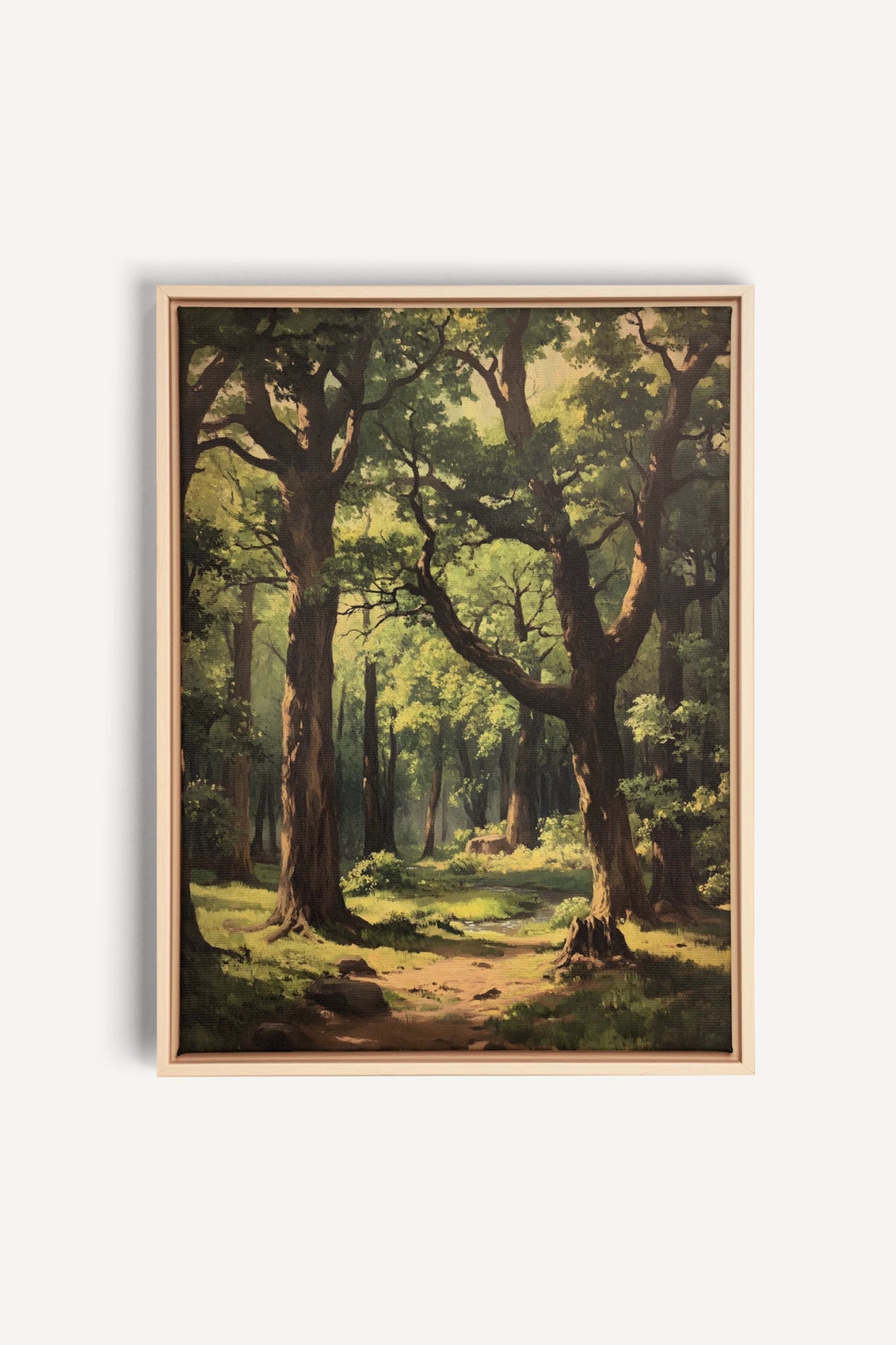 MYSTIC TRAILS, Artwork on stretched canvas, framed Natural Light