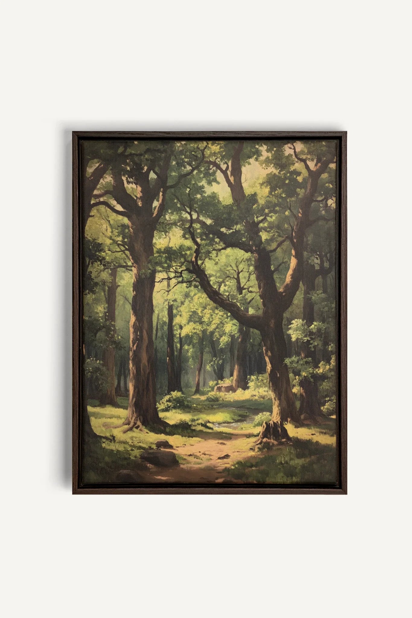 OLEKA CANVAS - MYSTIC TRAILS, Oeuvre sur toile étirée, encadré Brun Noyer