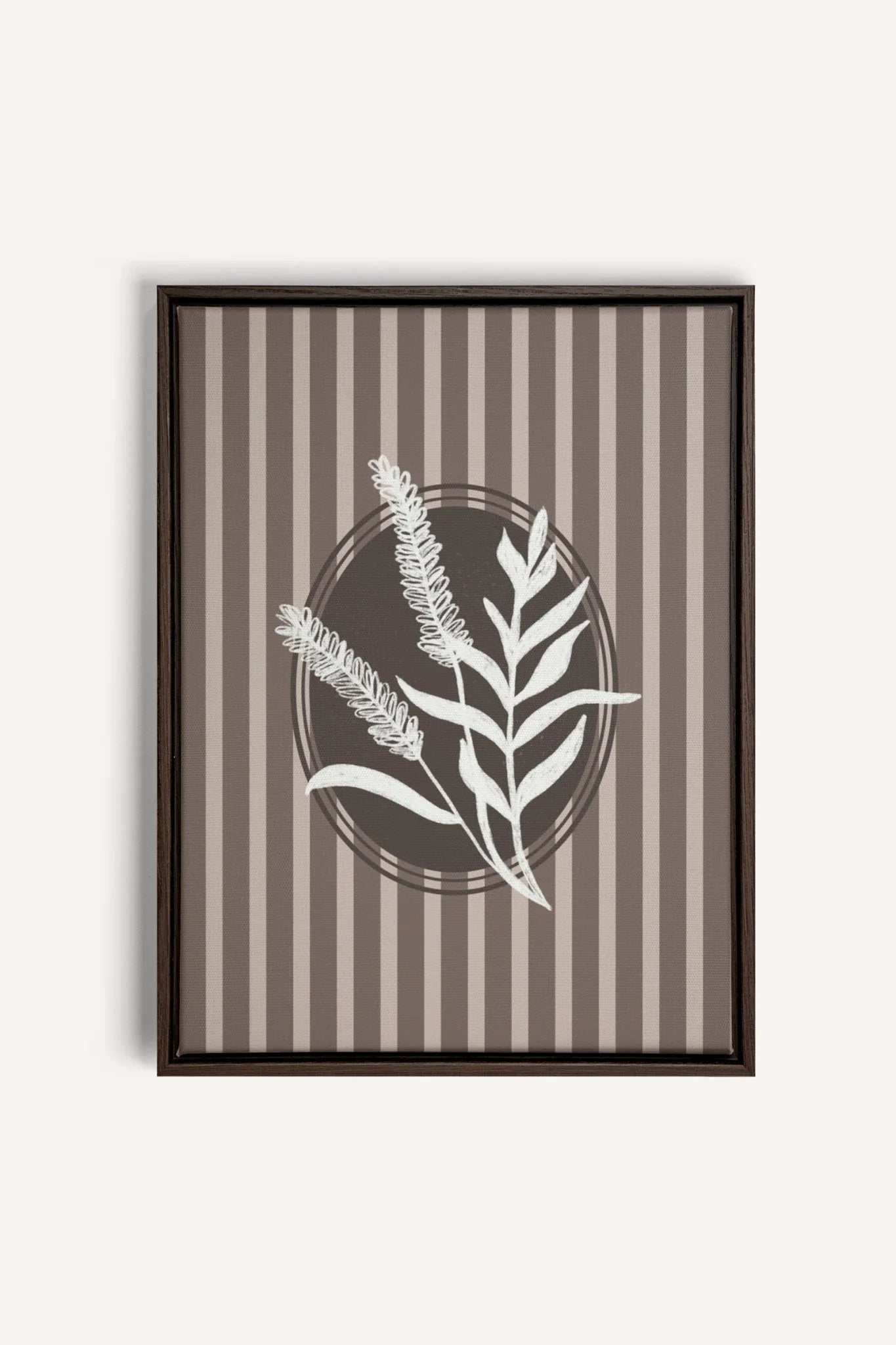 OLEKA CANVAS - NATURAL STROKES, Oeuvre sur toile étirée, encadré Brun Noyer