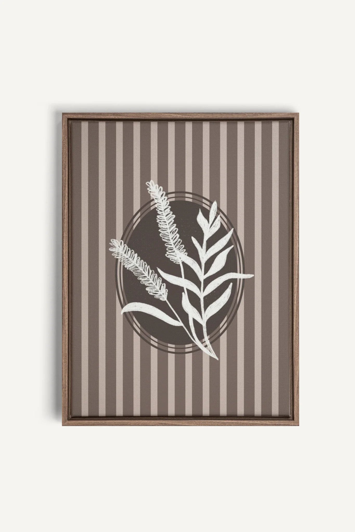 OLEKA CANVAS - NATURAL STROKES, Oeuvre sur toile étirée, encadré Brun Chêne