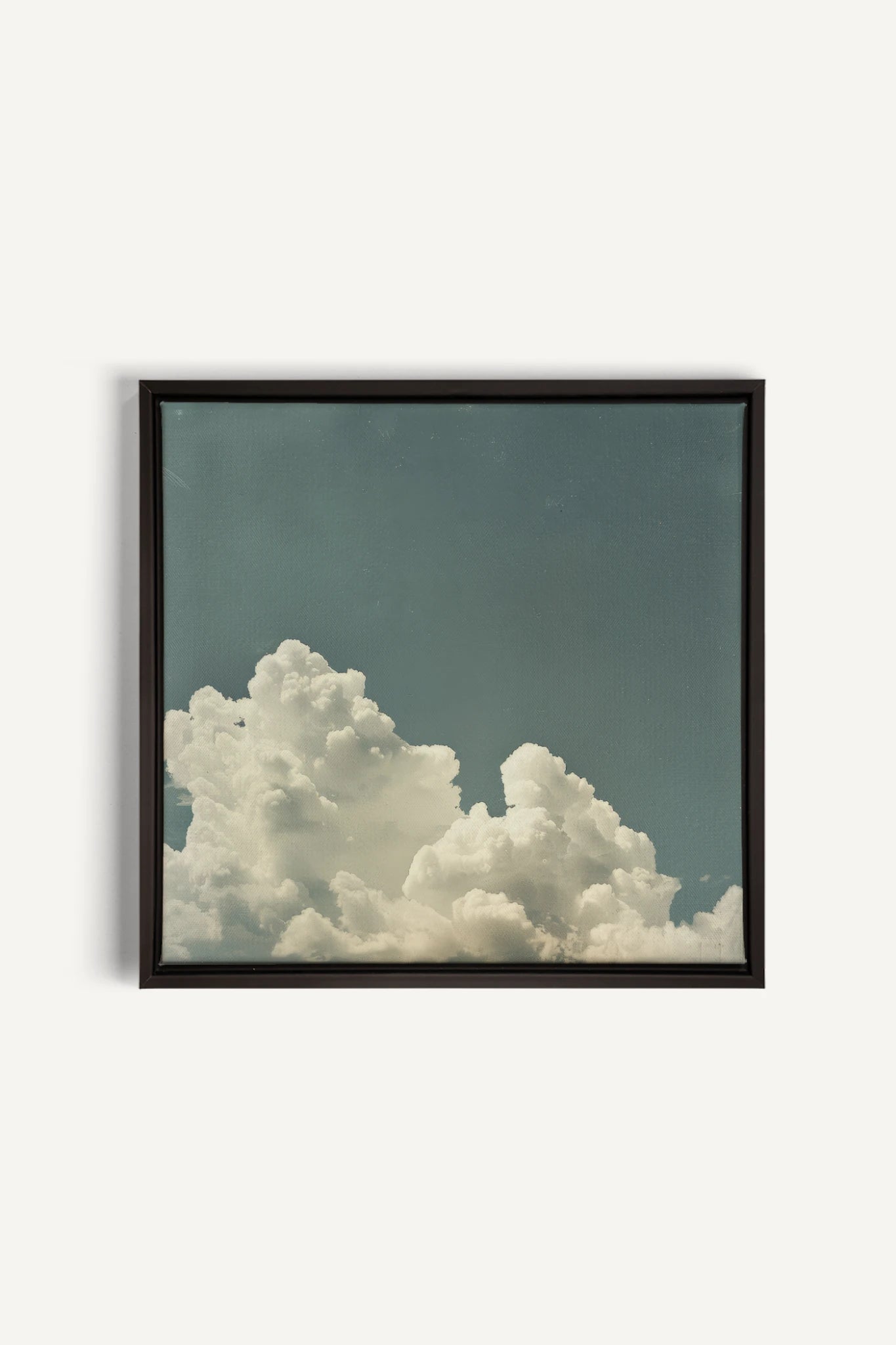 NOSTALGIC SKY, Artwork on stretched canvas, framed in black