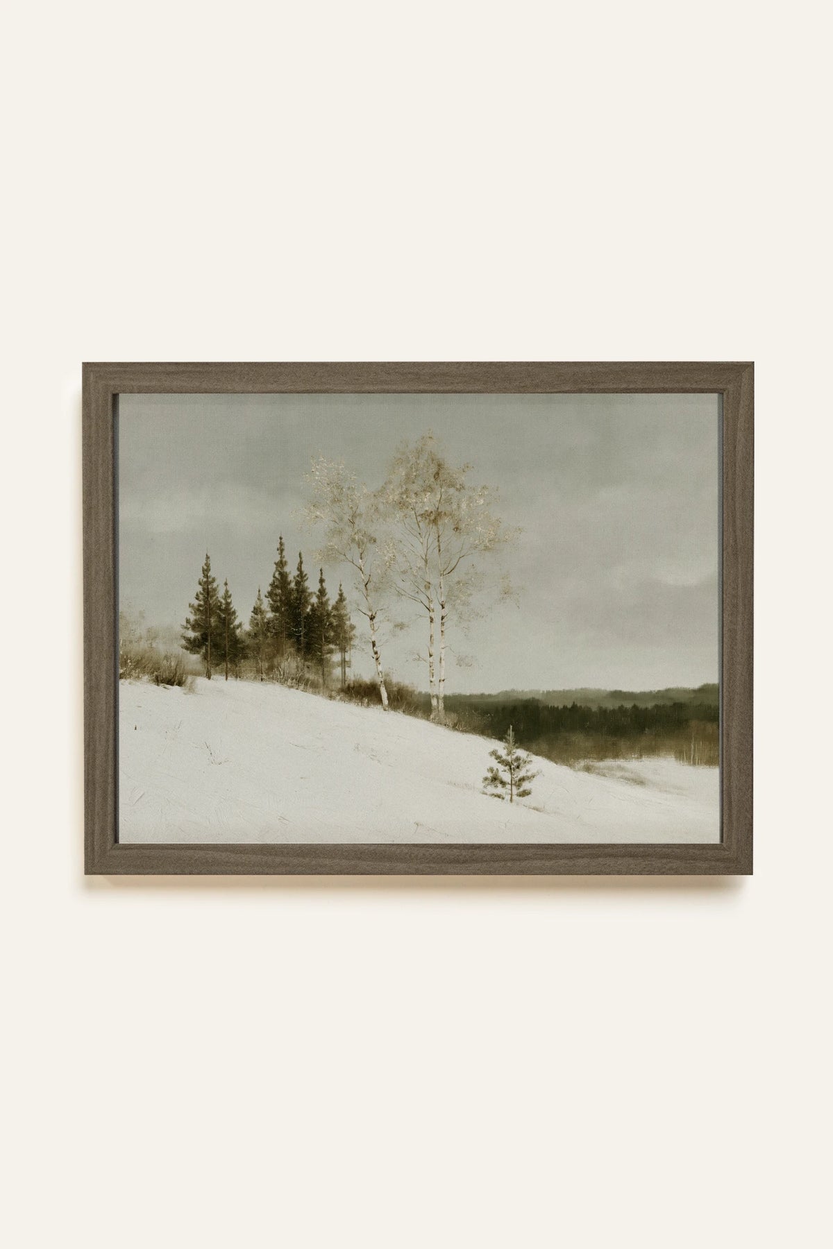 OLK_HLD_16, Work on canvas, oak brown frame