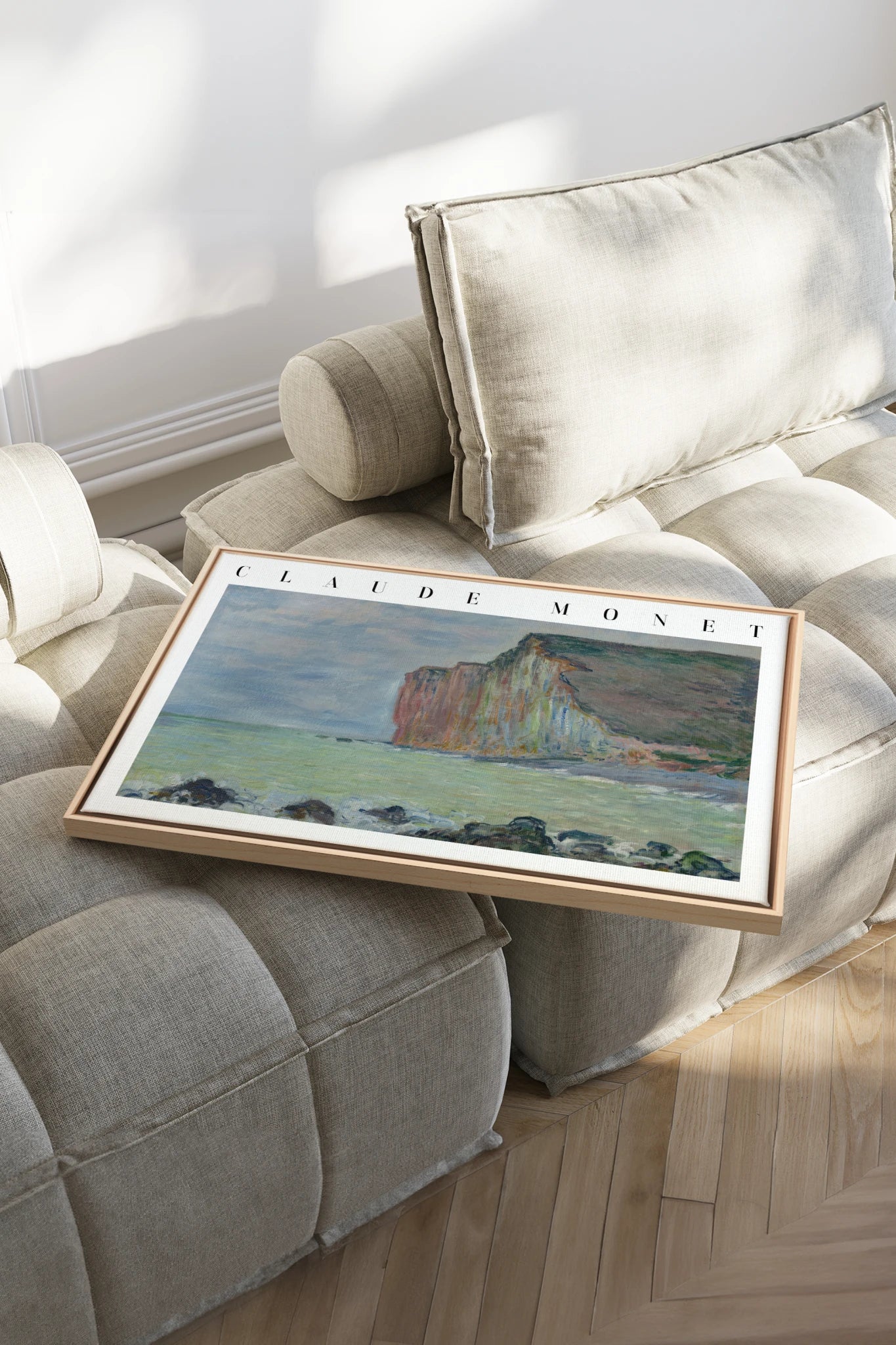 OPAL COAST, Oeuvre sur toile étirée, encadré Naturel Clair
