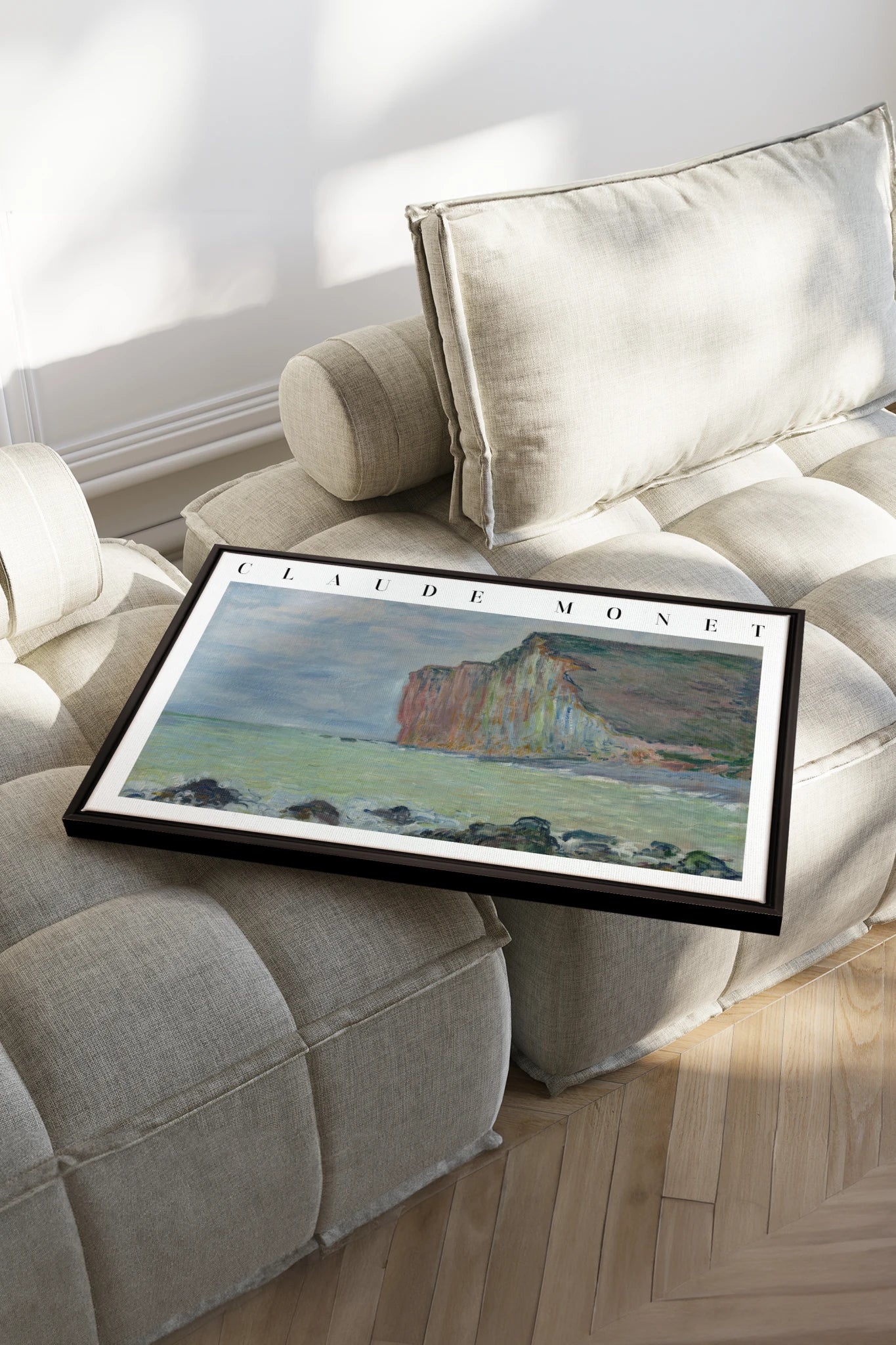 OPAL COAST, Work on stretched canvas, framed Black